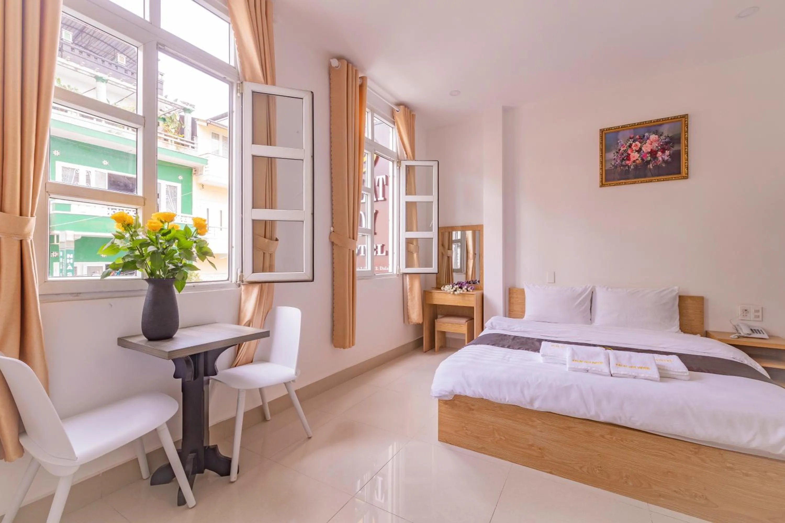 Bed in Dalat Joy Hotel