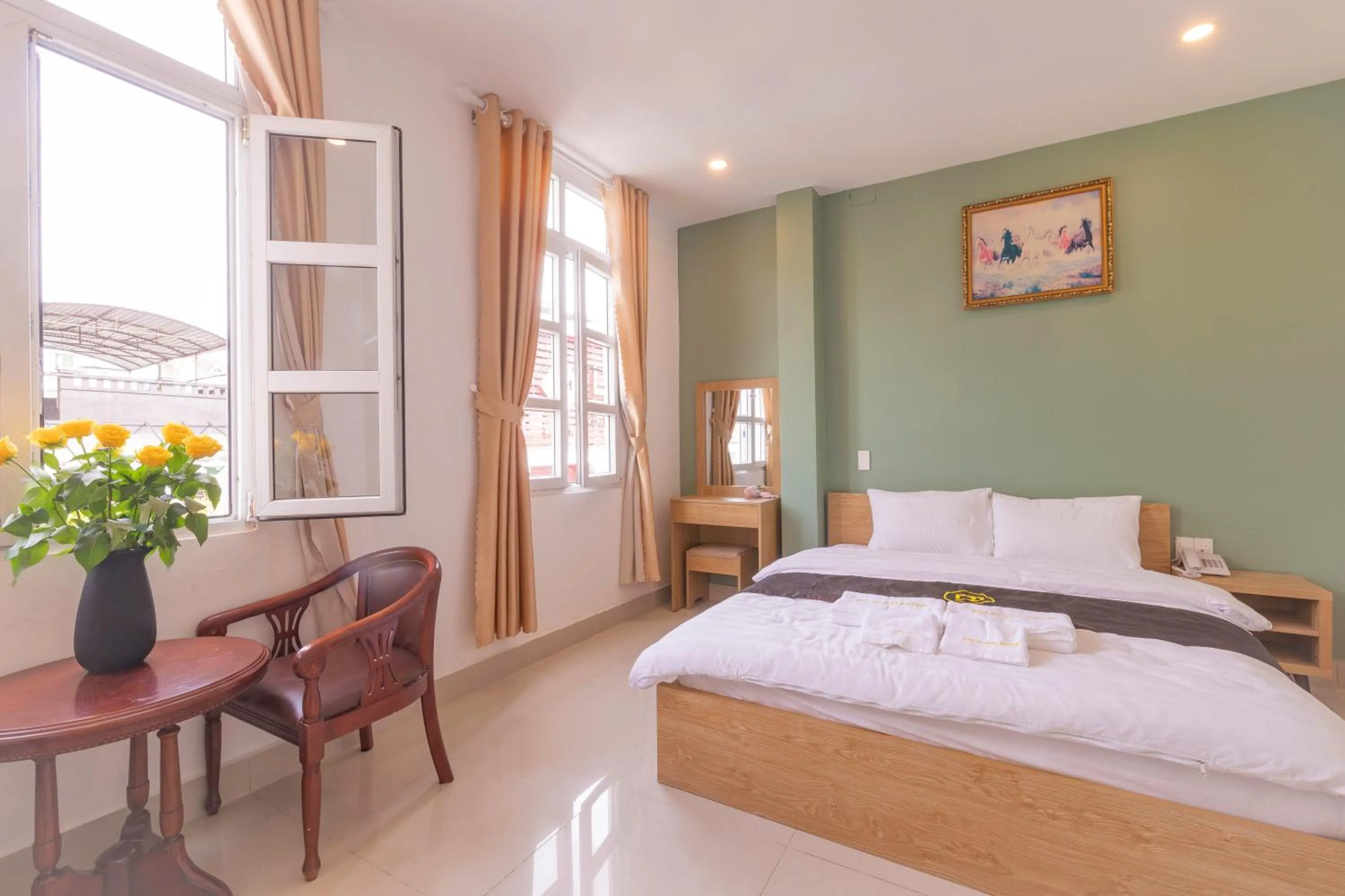 Bed in Dalat Joy Hotel