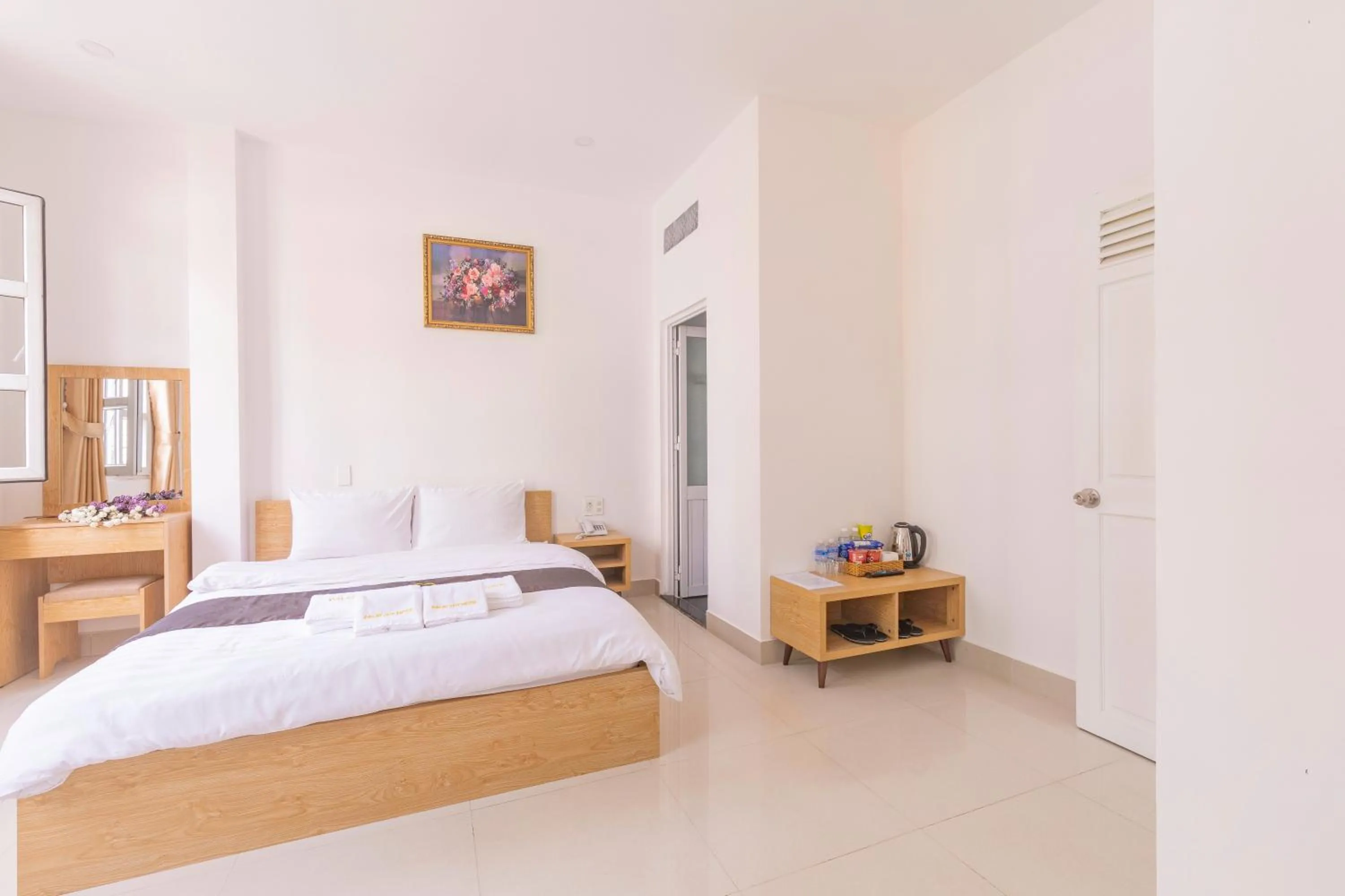 Bed in Dalat Joy Hotel