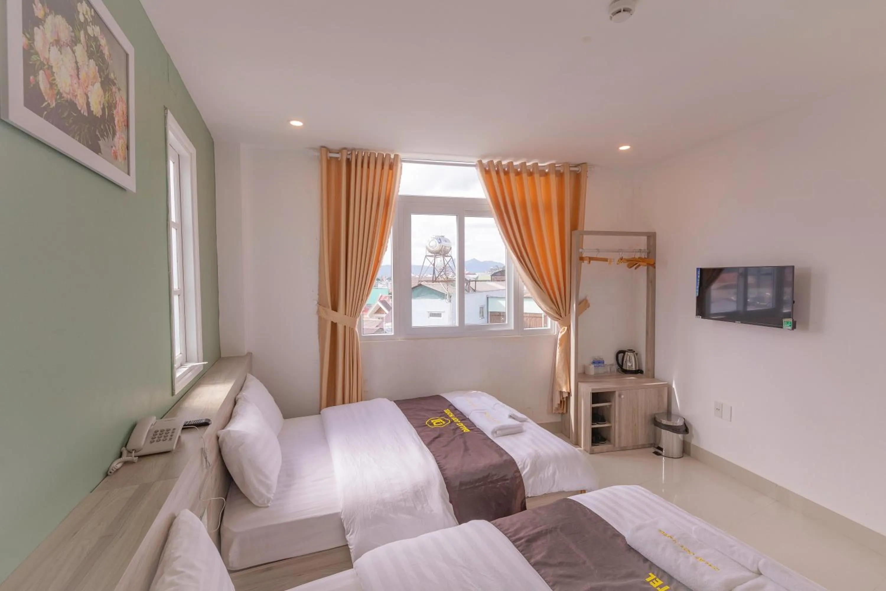 Bed in Dalat Joy Hotel