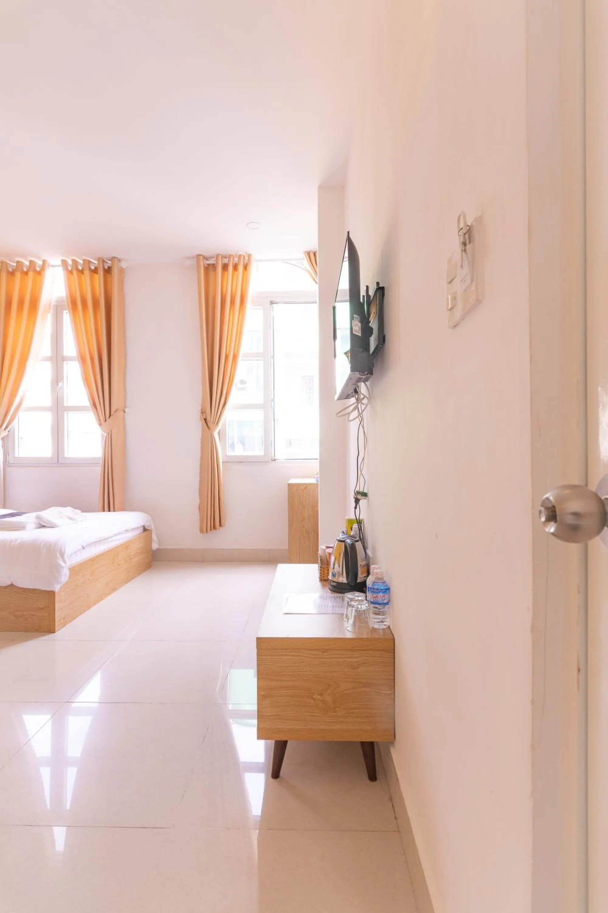 Bed in Dalat Joy Hotel