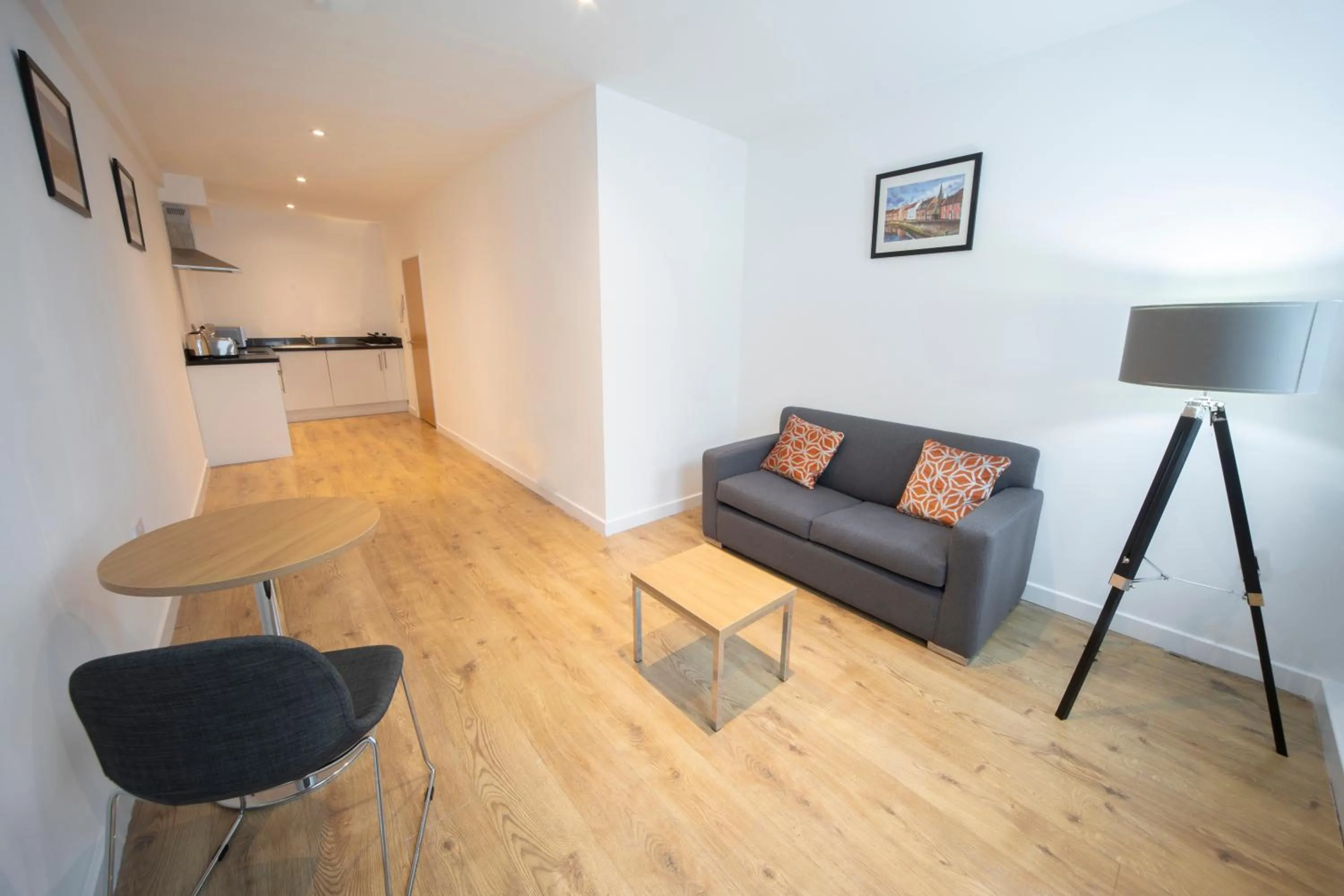 Living room in Wellington Apartments