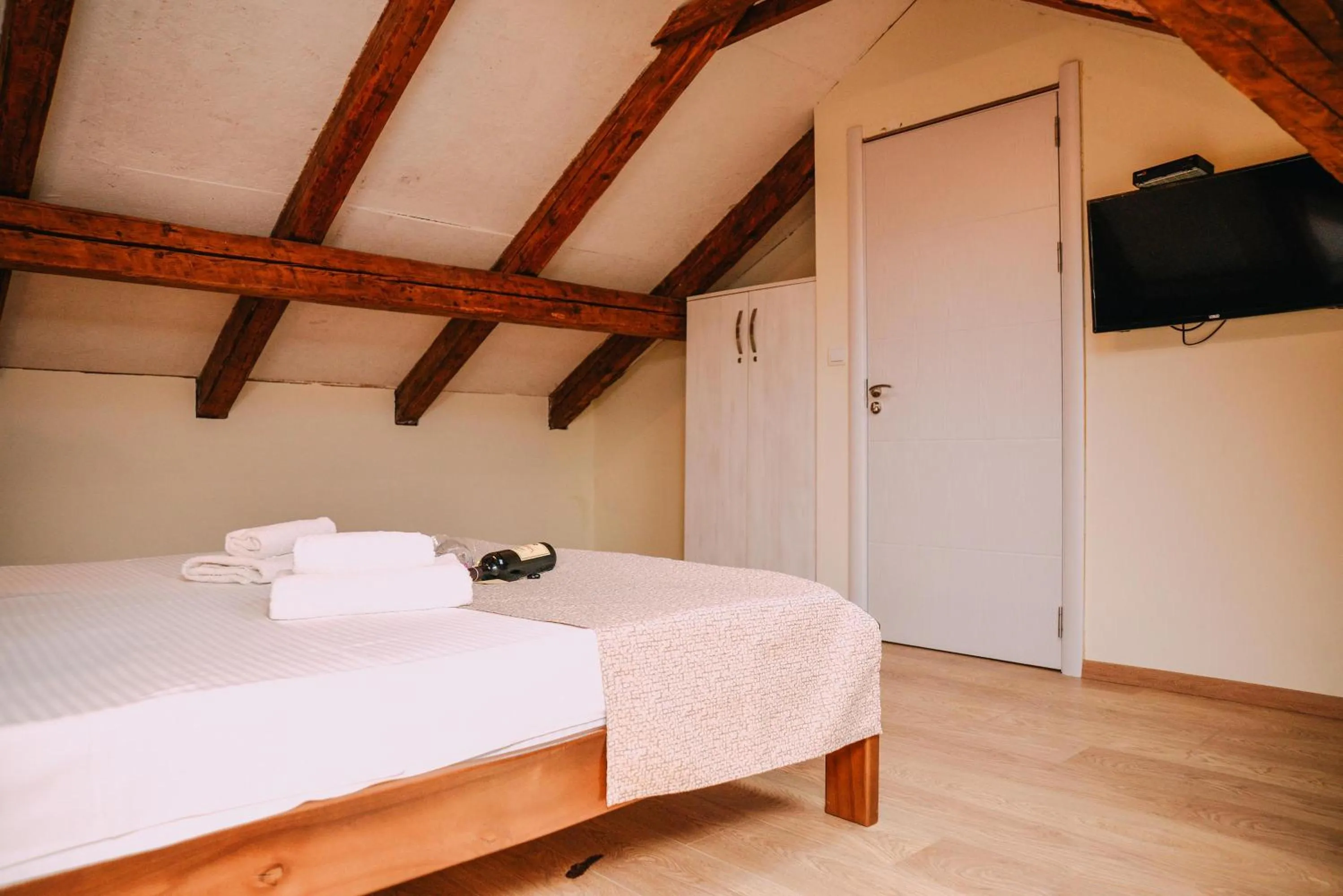 wardrobe, Bed in Step to Kotor bay Guesthouse