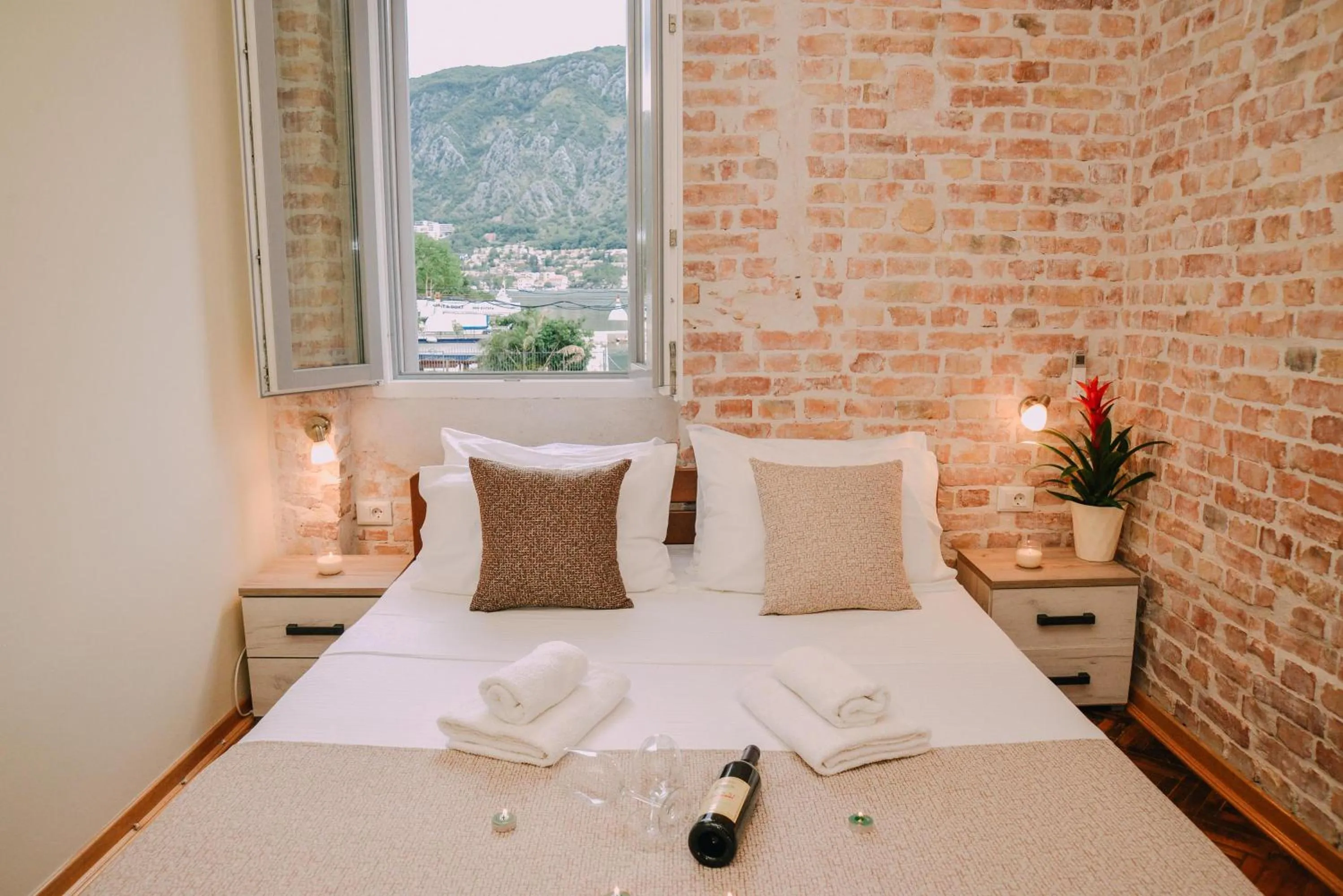 Bed in Step to Kotor bay Guesthouse