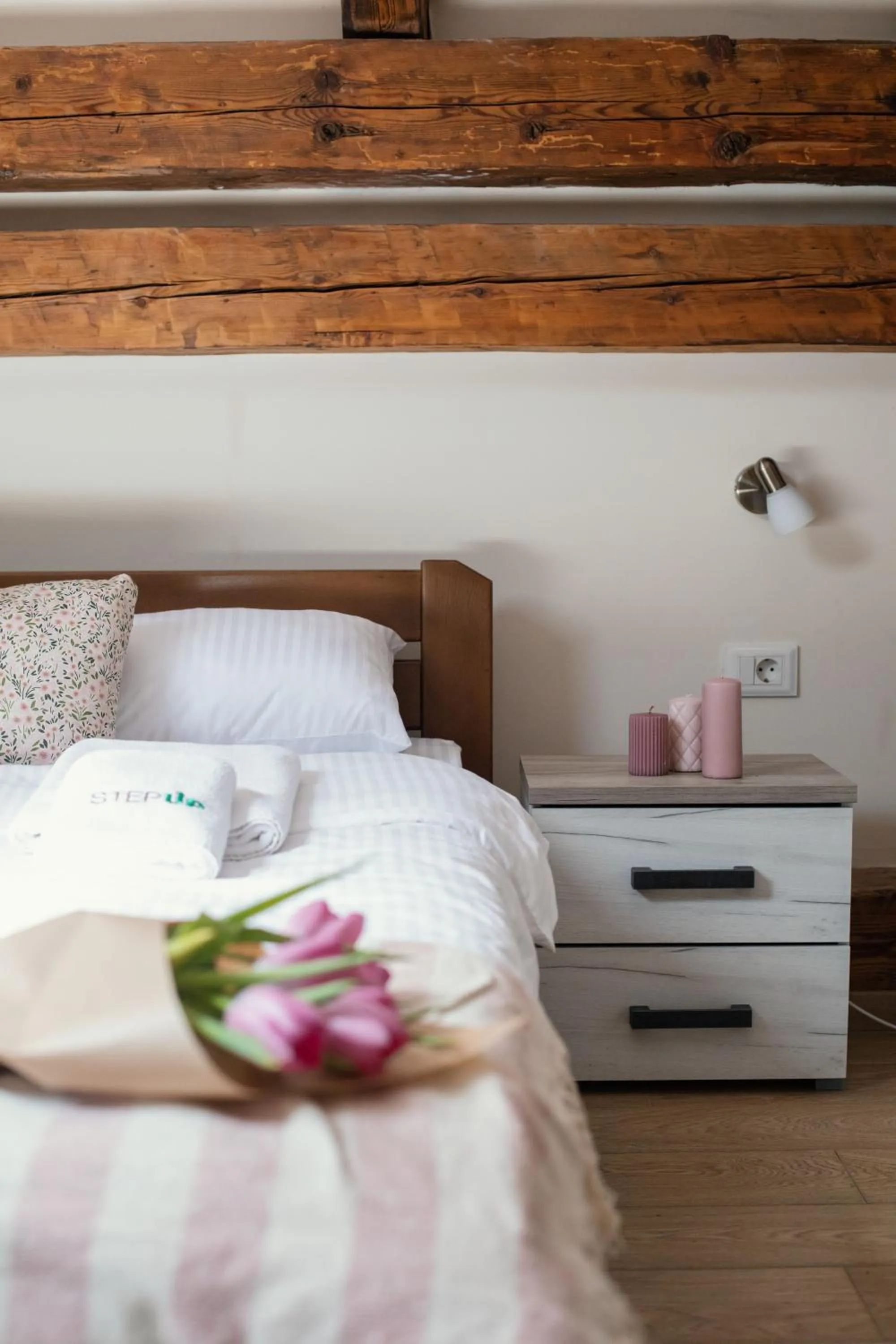 Bed in Step to Kotor bay Guesthouse