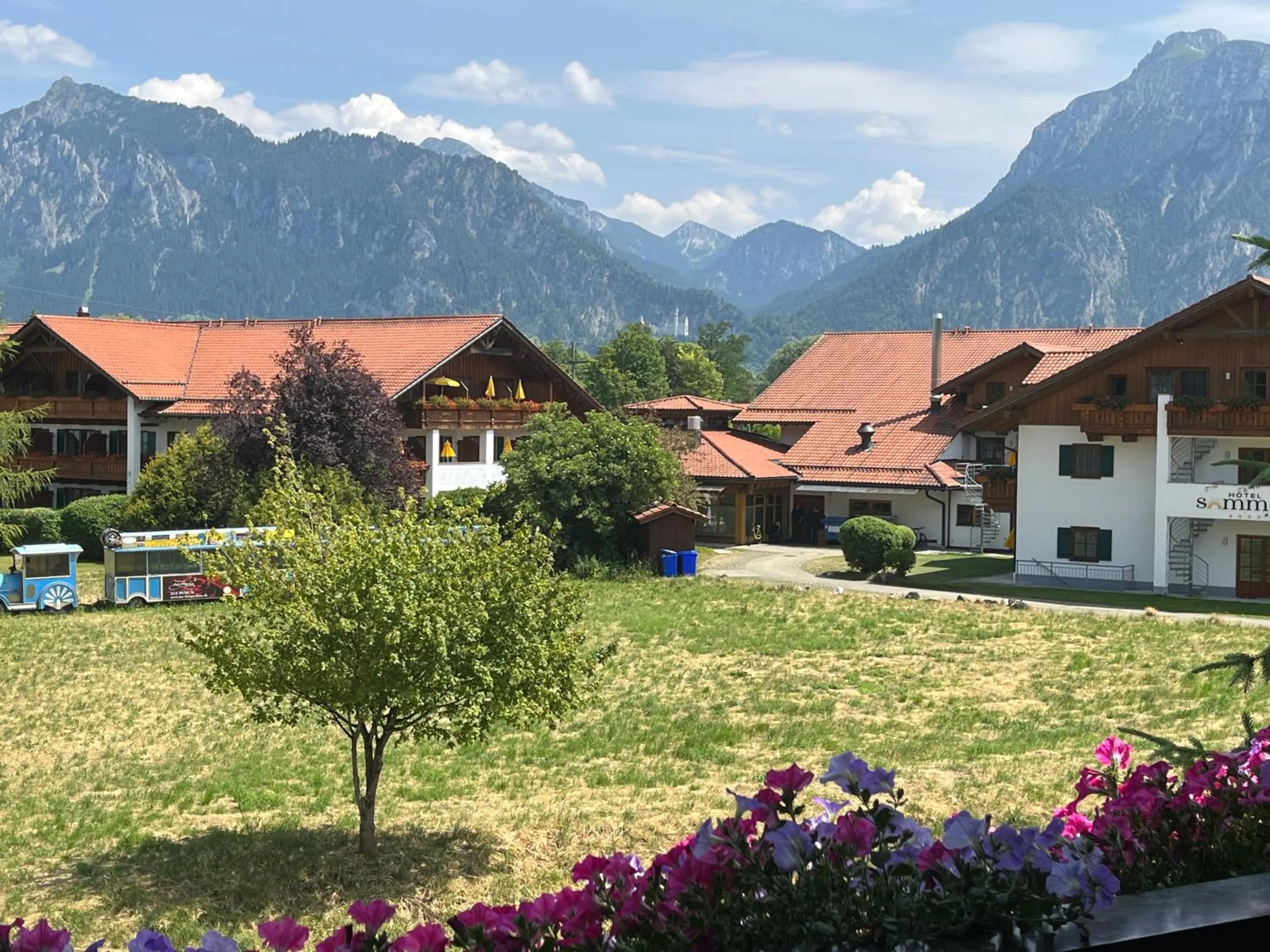 Mountain view in Gästehaus Forggensee