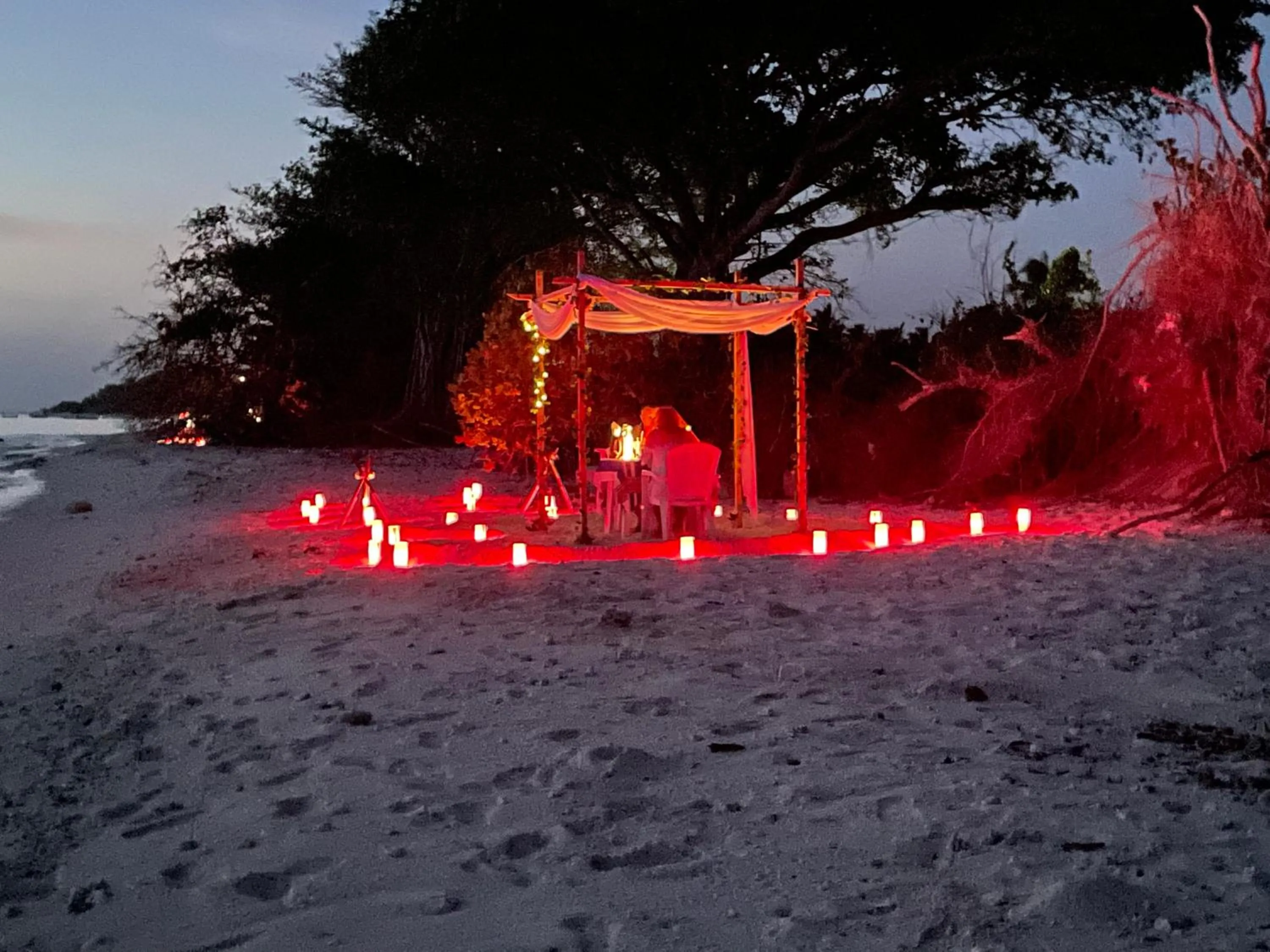 Sunset in Thoddoo Island Life