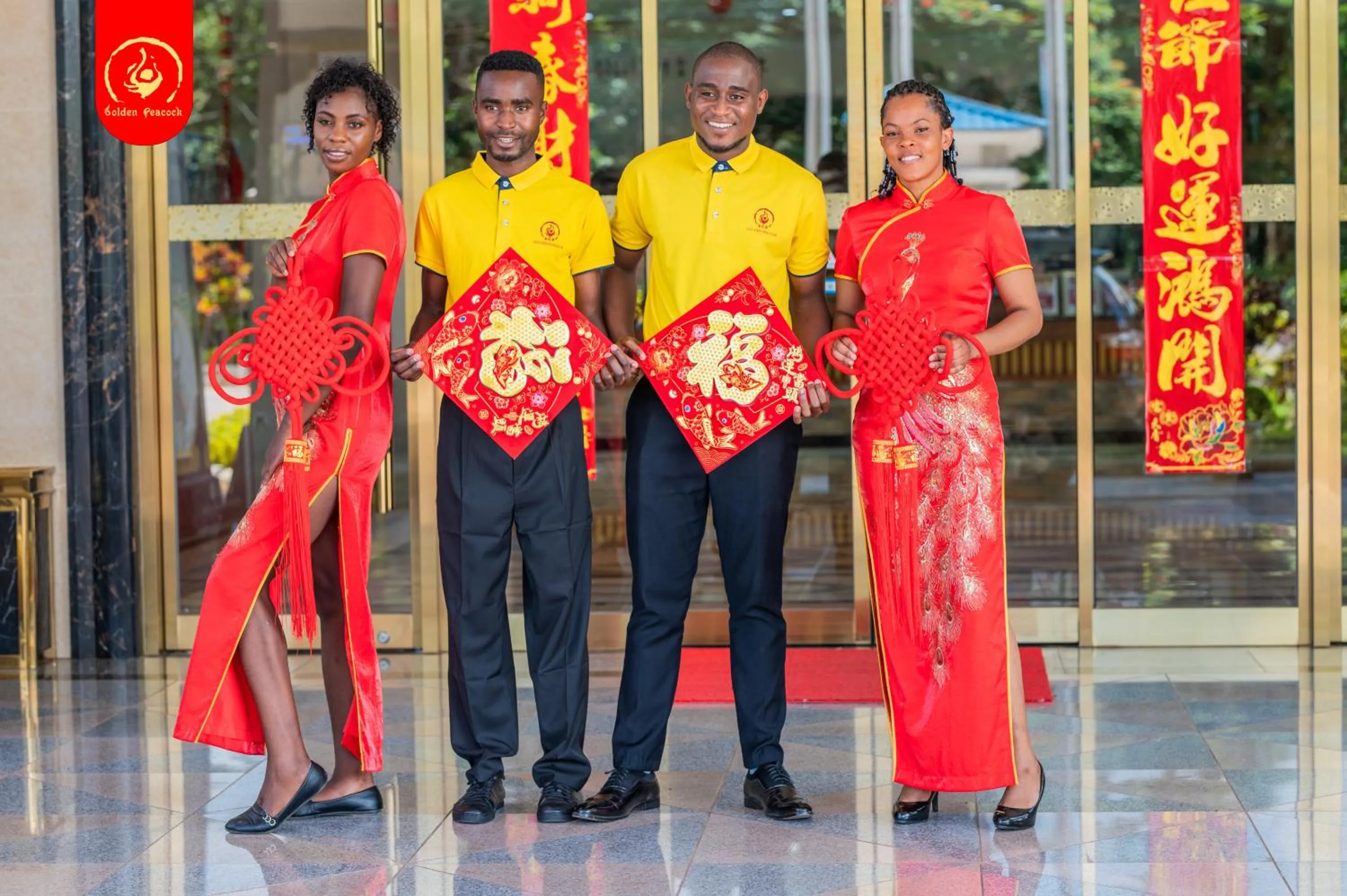 Staff in Golden Peacock Hotel Blantyre