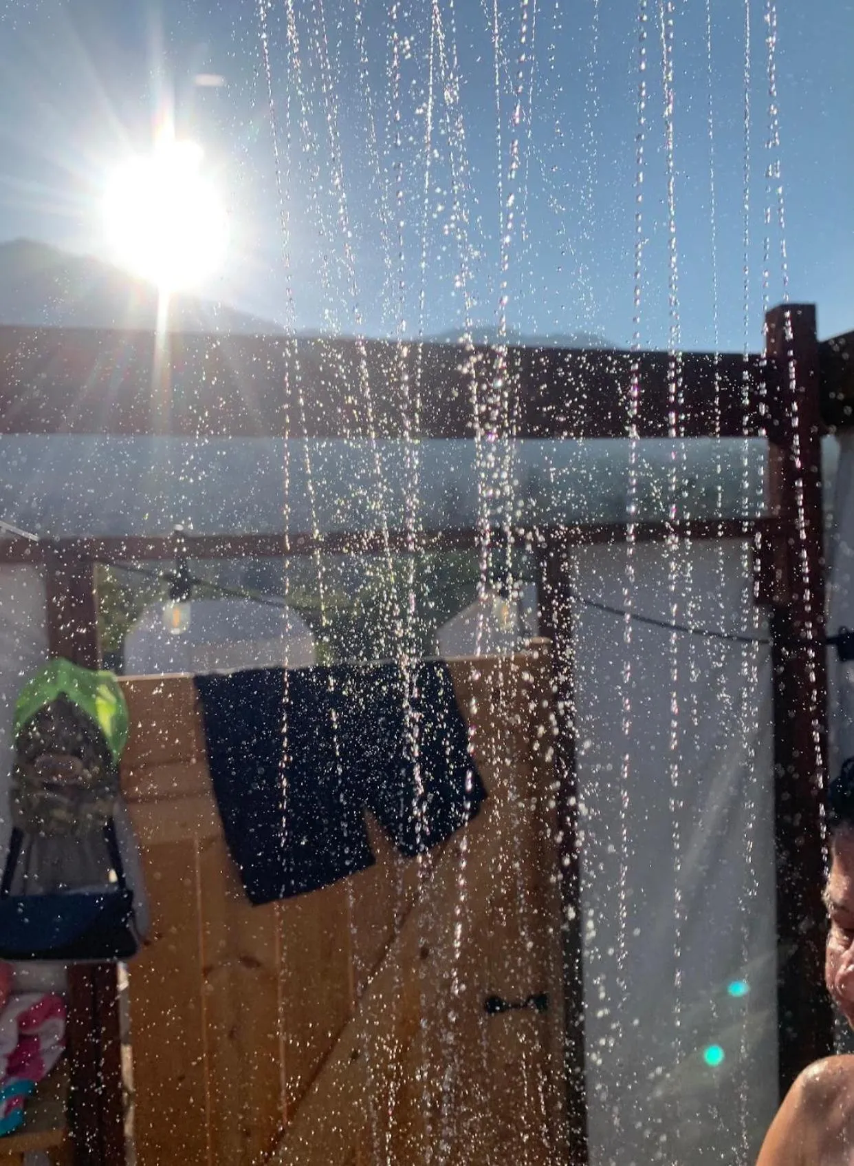 Shower in SoCal Camping