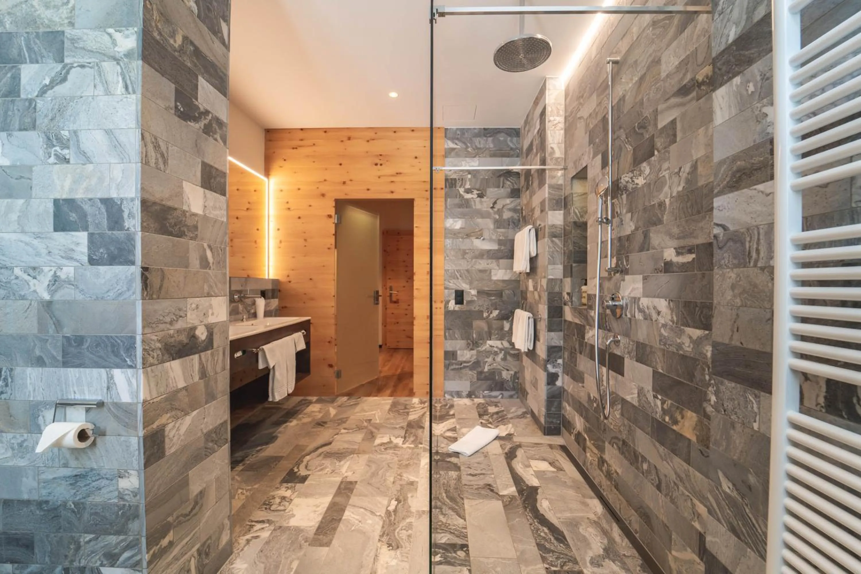 Bathroom in Sporthotel Pontresina