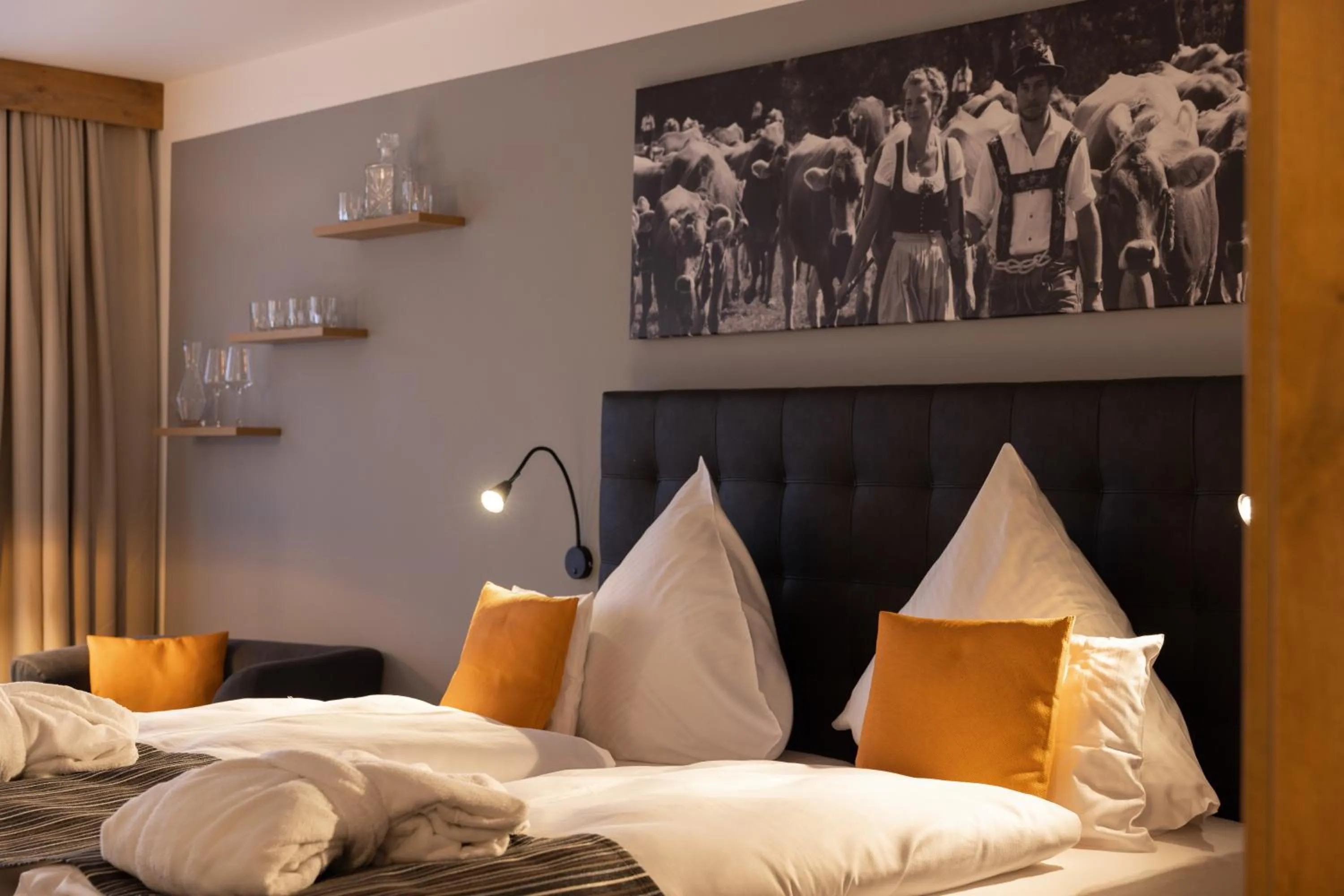 Bed in Hotel Tanneck