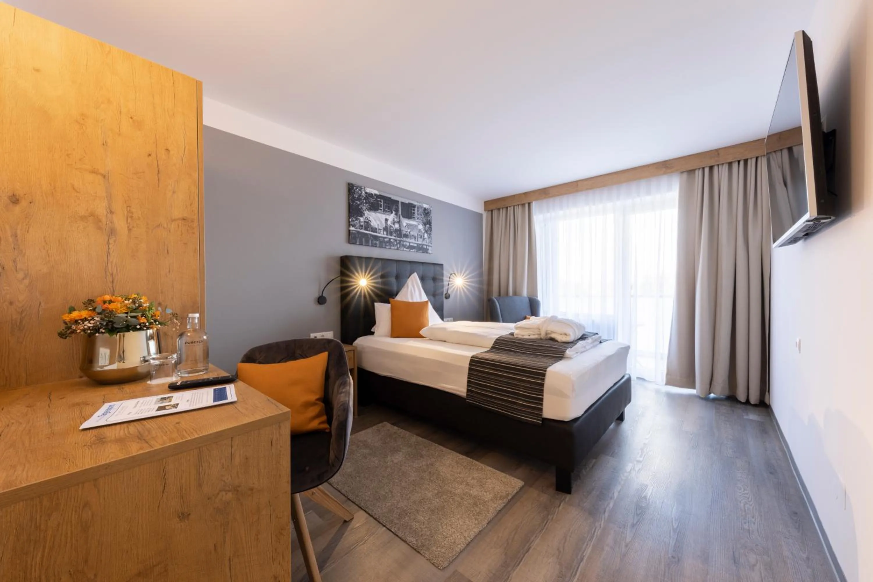 Bed in Hotel Tanneck