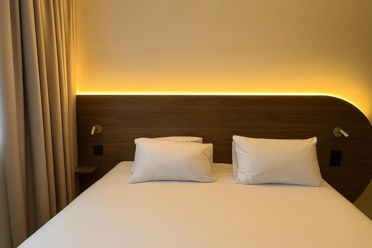 Bedroom, Bed in Logis Hôtel de Port d'Alon - St Cyr sur Mer