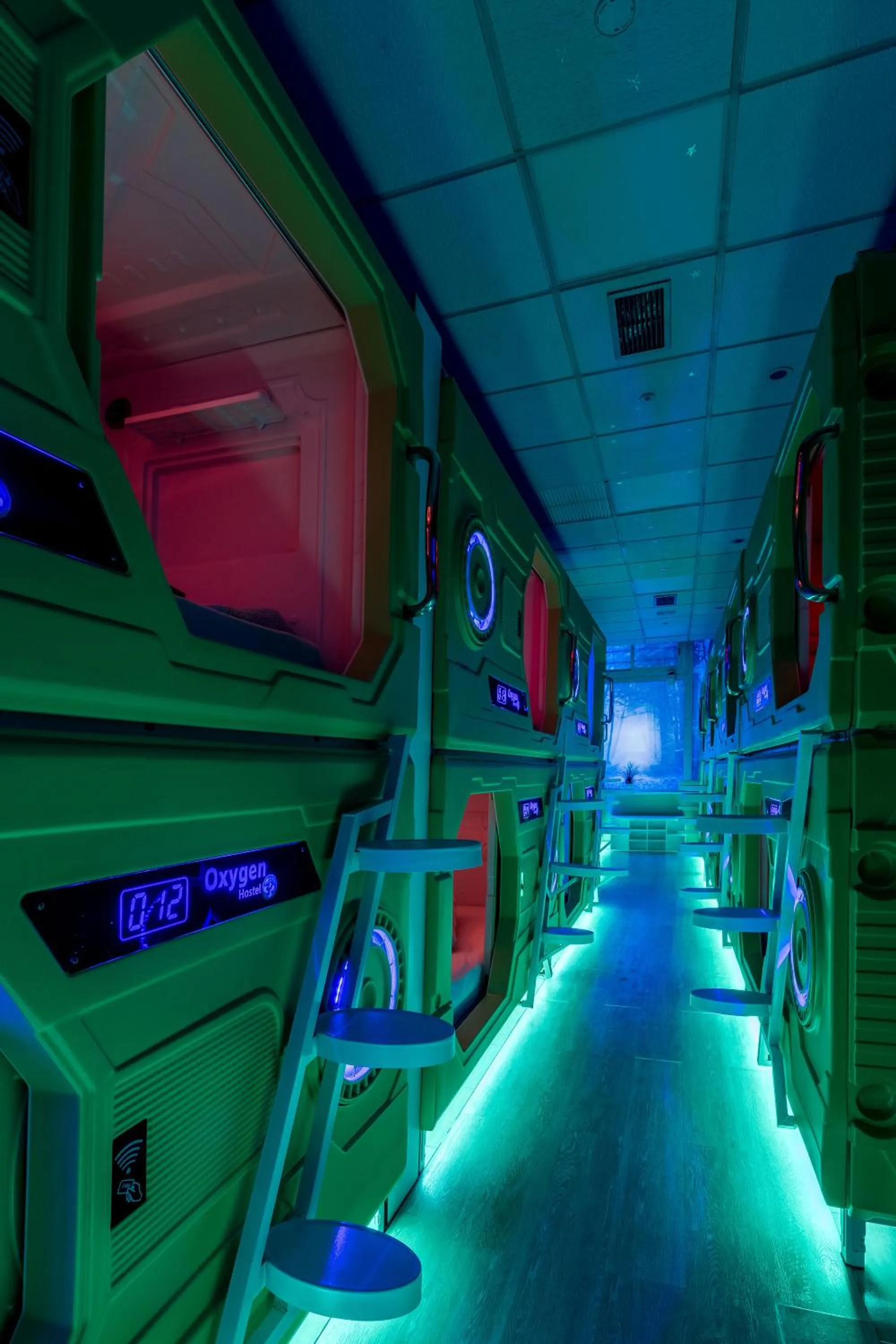 Bedroom in OXYGEN HOSTEL Capsula