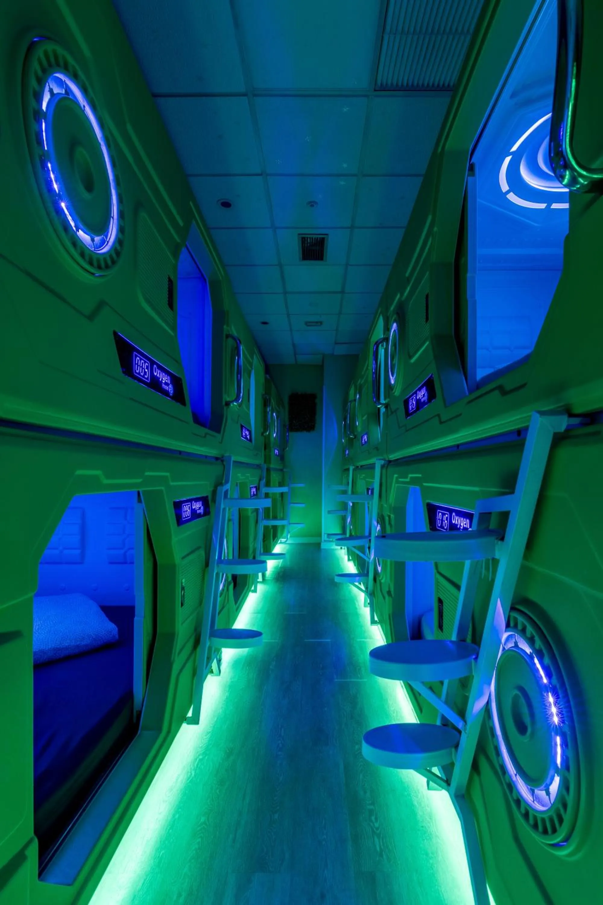 Bedroom in OXYGEN HOSTEL Capsula