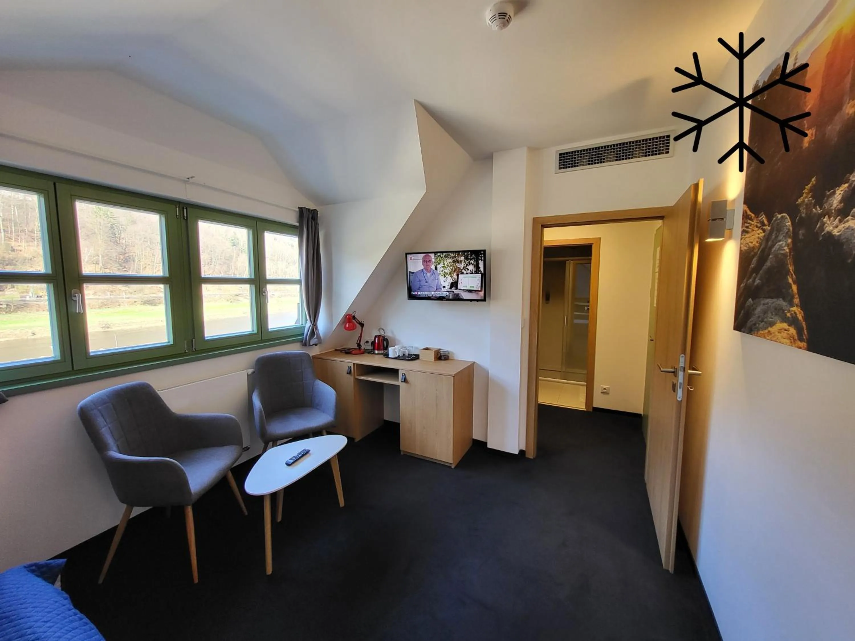 air conditioner in Pension Jitřenka Hřensko - Breakfast Included & Free Parking