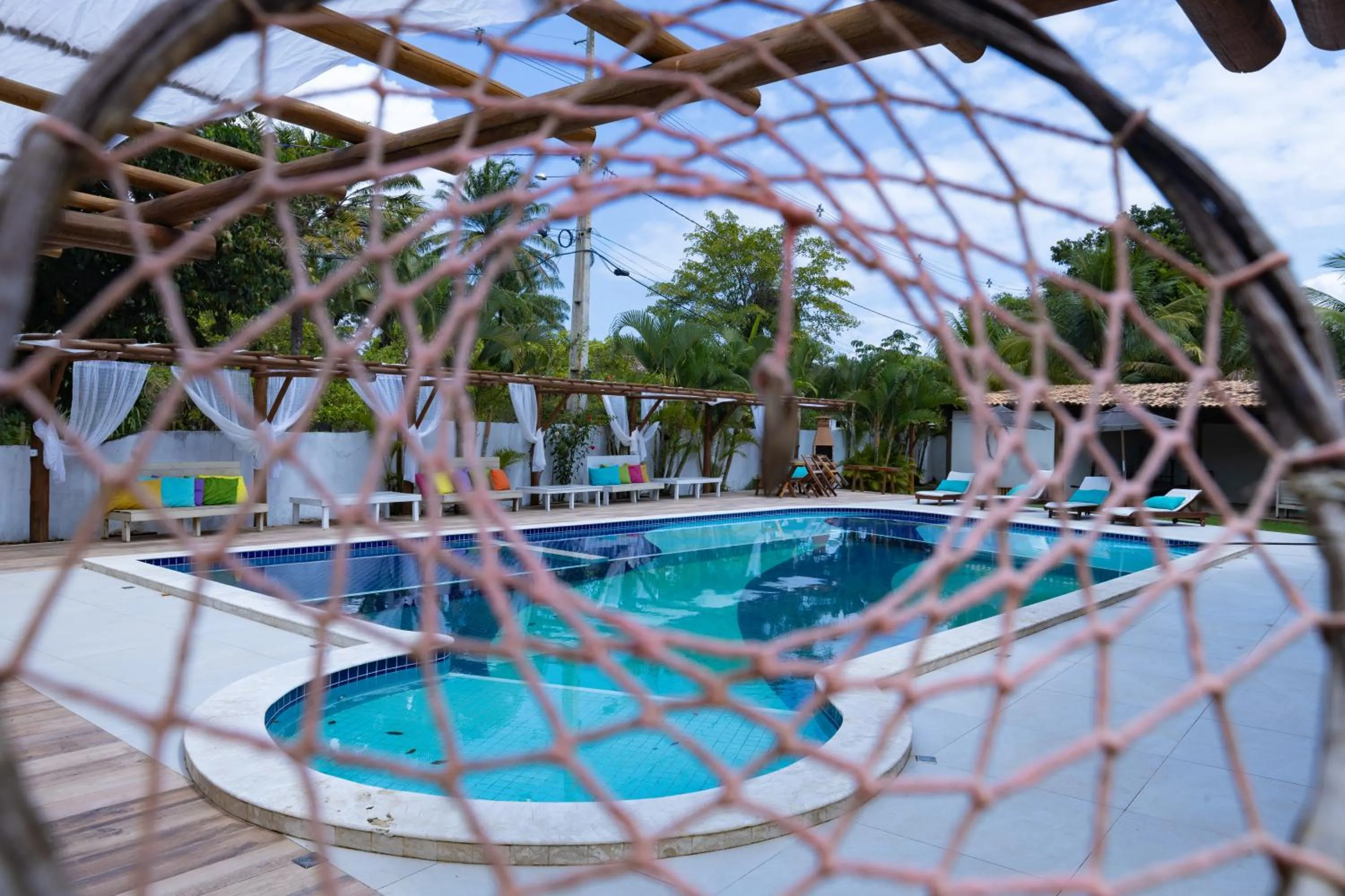 Pool view in Pousada Terra Mar Way