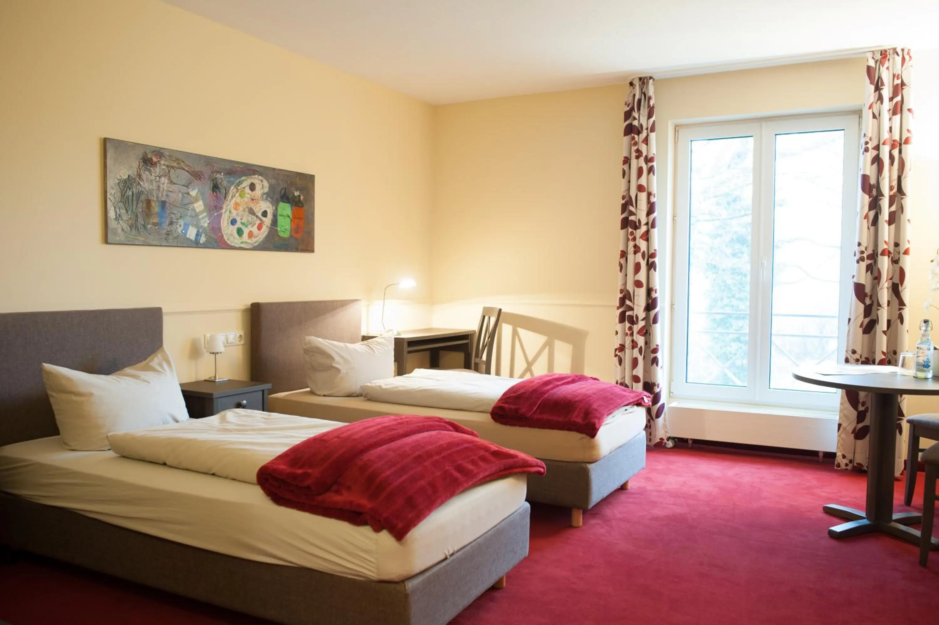 Photo of the whole room, Bed in Gästehaus Alte Schule