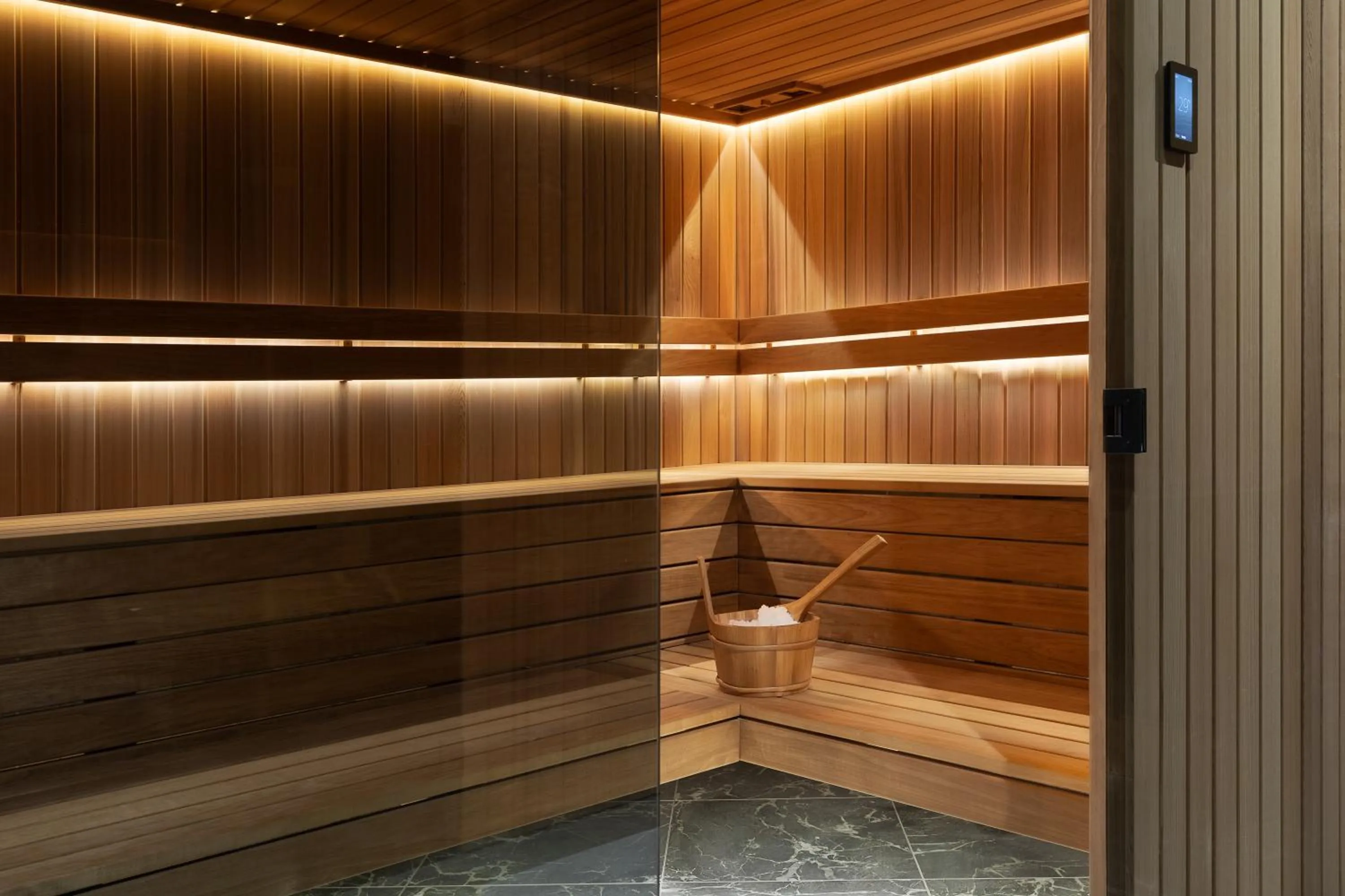 Sauna in Schloßhotel Althörnitz Neubau