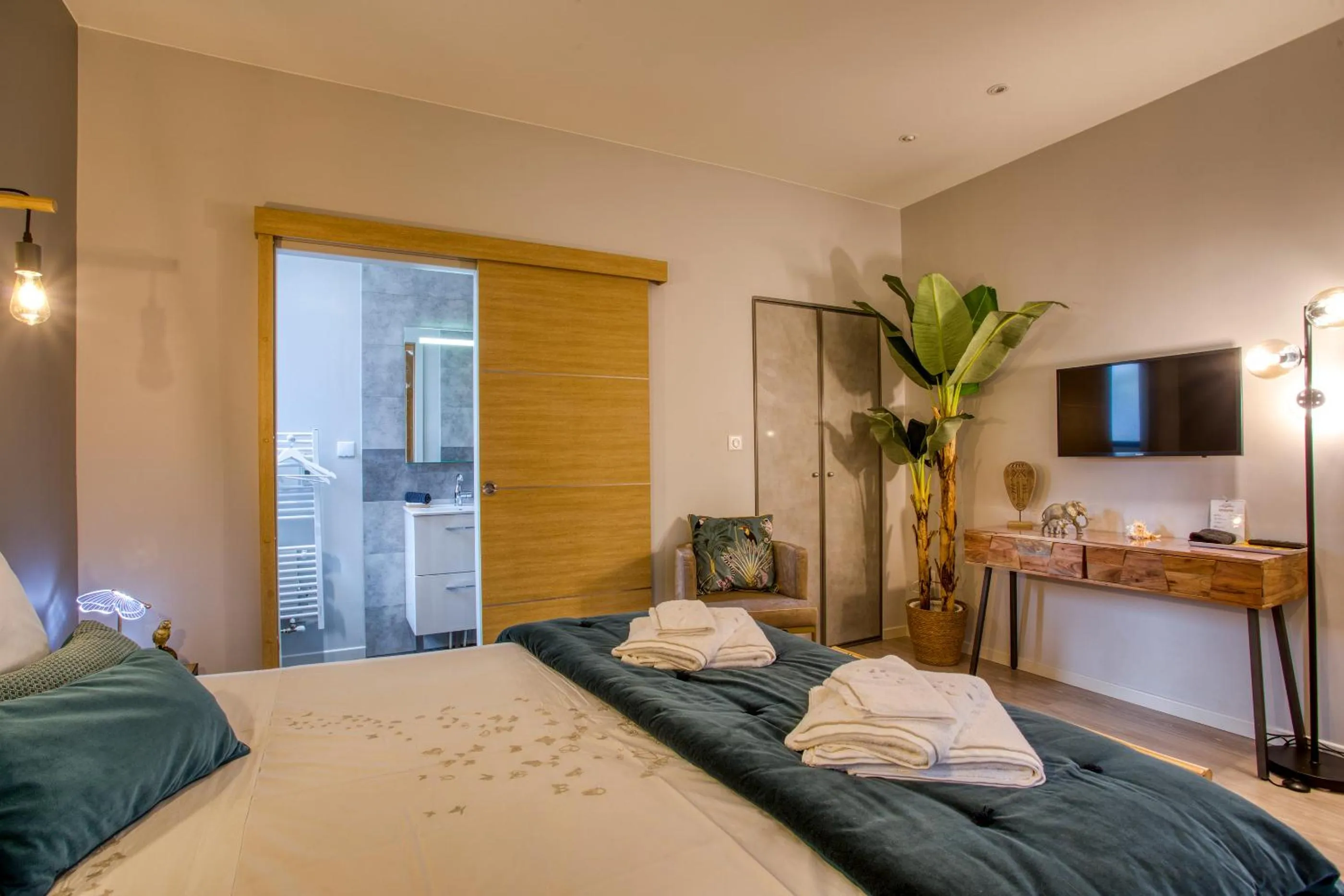 Bed in O'Myosotis - 400m Centre Historique - Parking Gratuit - Piscine et Jardin