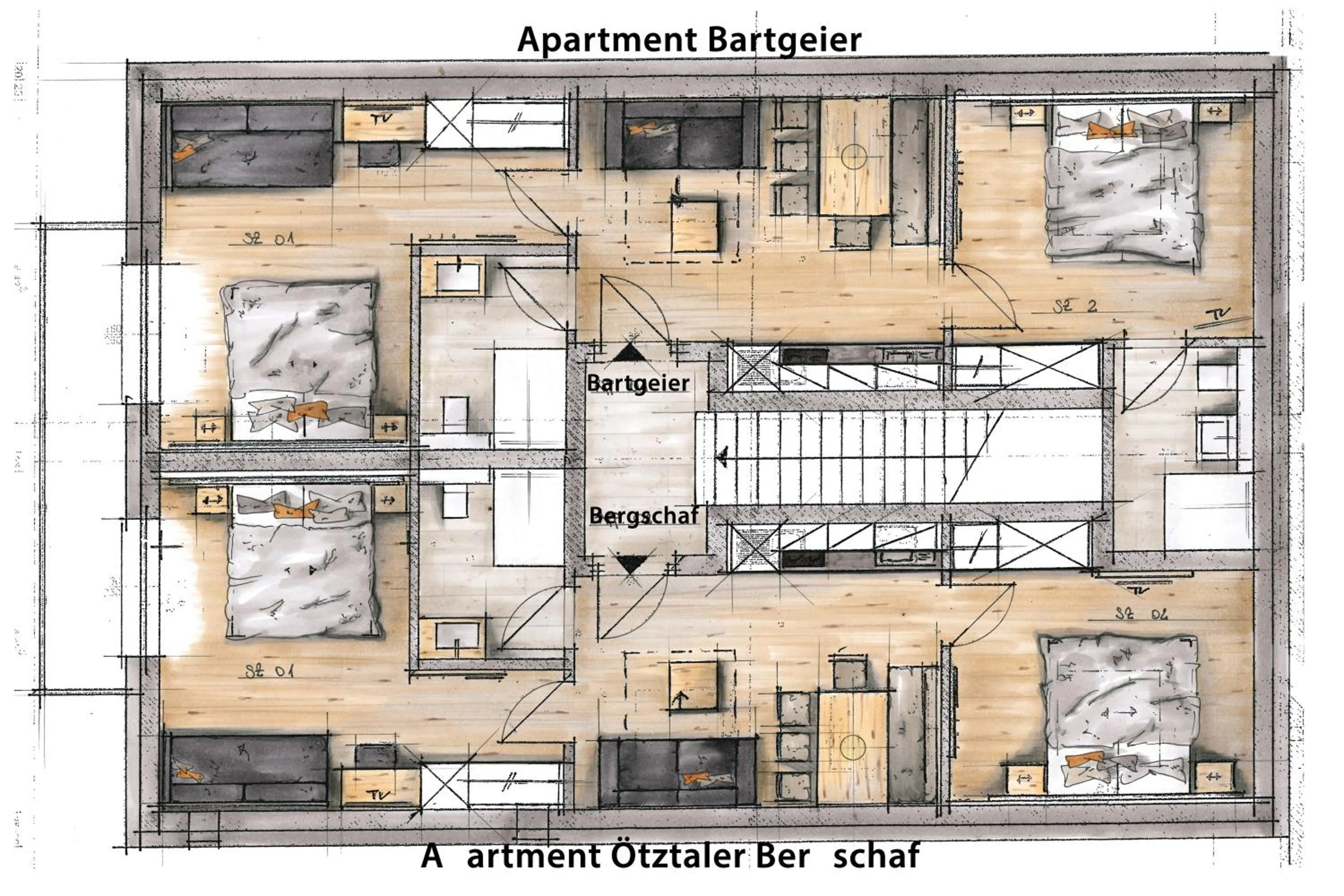 Floor plan in Bauernhaus Martinus