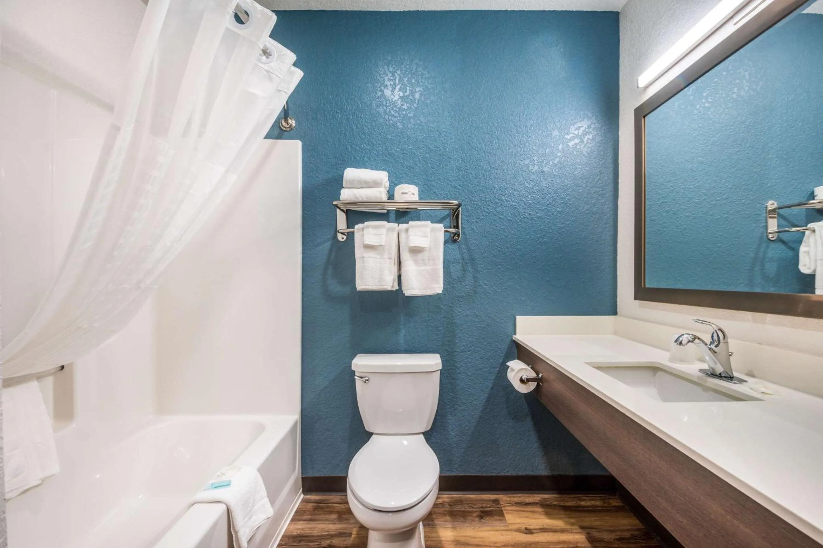 Bathroom in WoodSpring Suites Bradenton