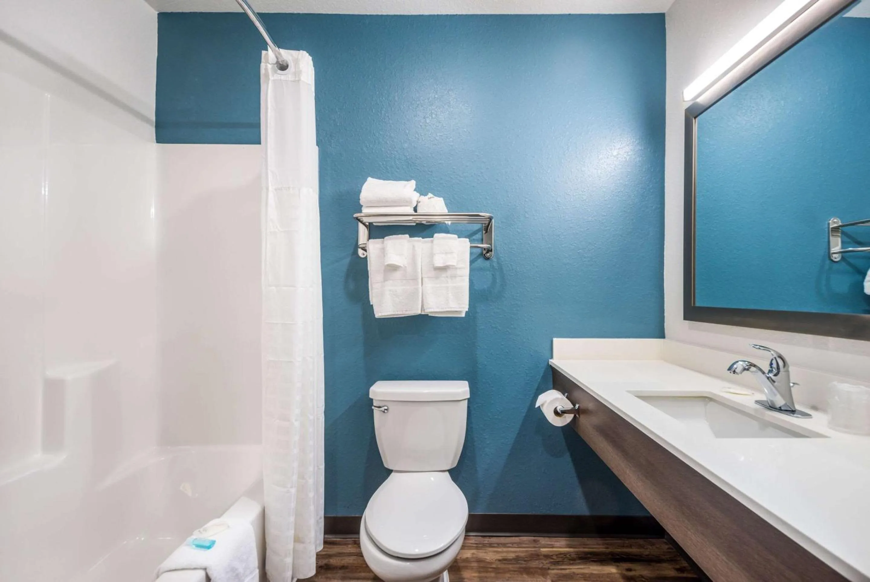 Bathroom in WoodSpring Suites Bradenton