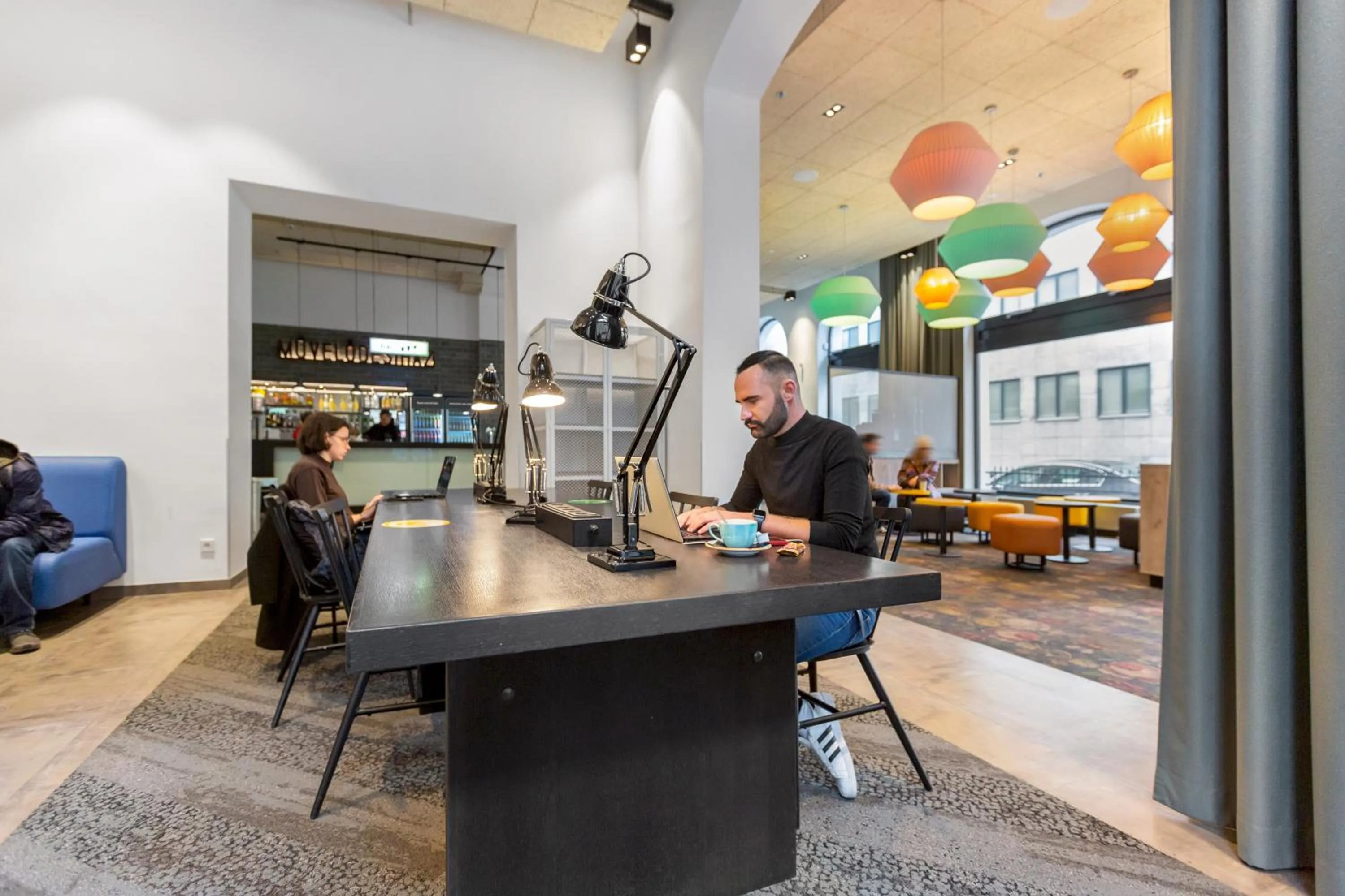 Communal lounge/ TV room in a&o Budapest City