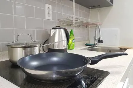 Kitchen or kitchenette in ARA Palace Hotel