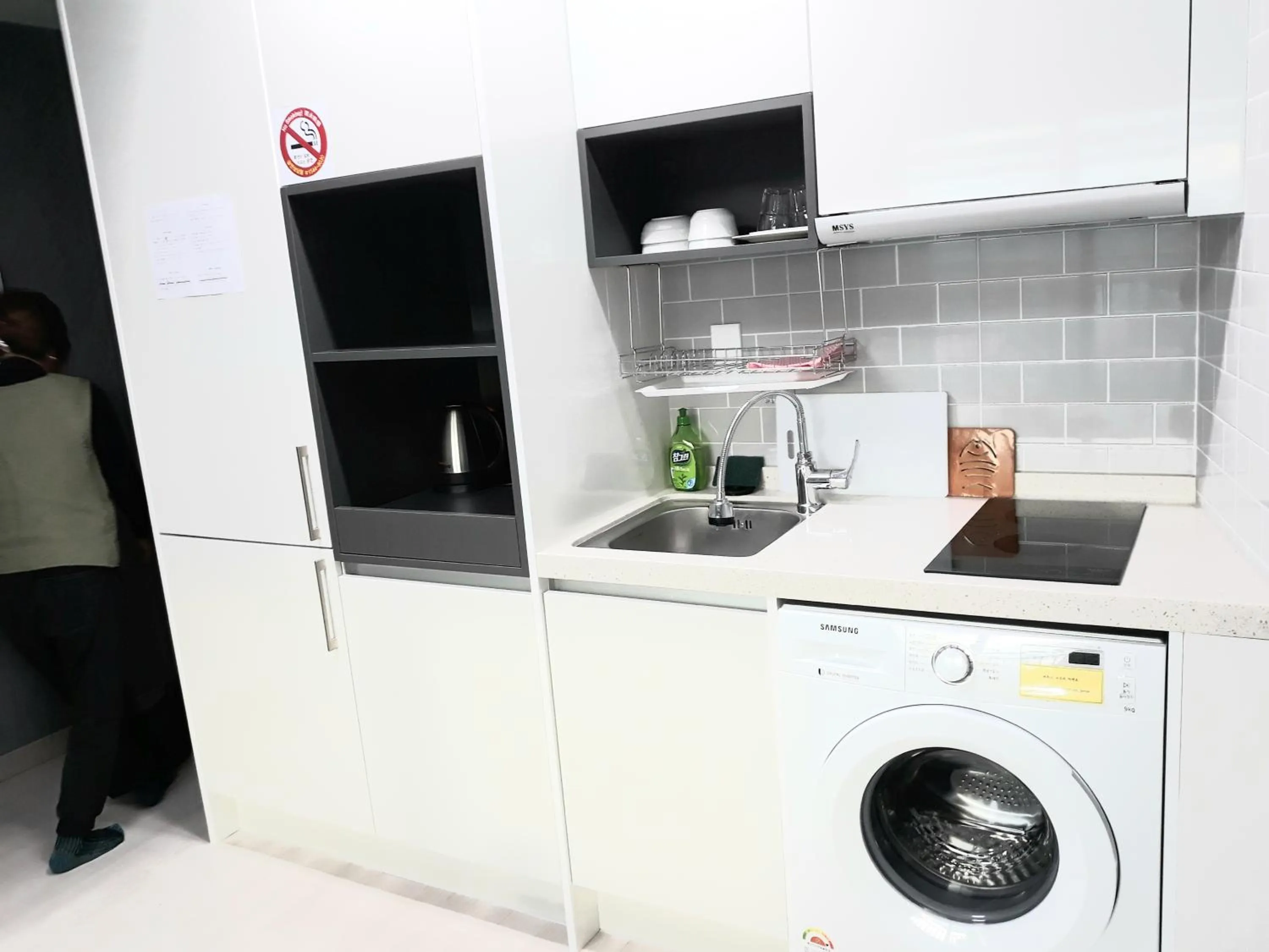 Kitchen or kitchenette in ARA Palace Hotel