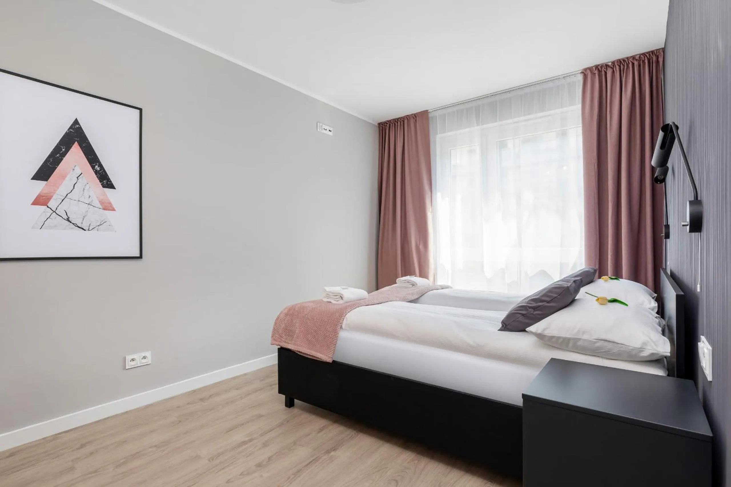 Bedroom, Bed in Modern City Center Apartments by Noclegi Renters