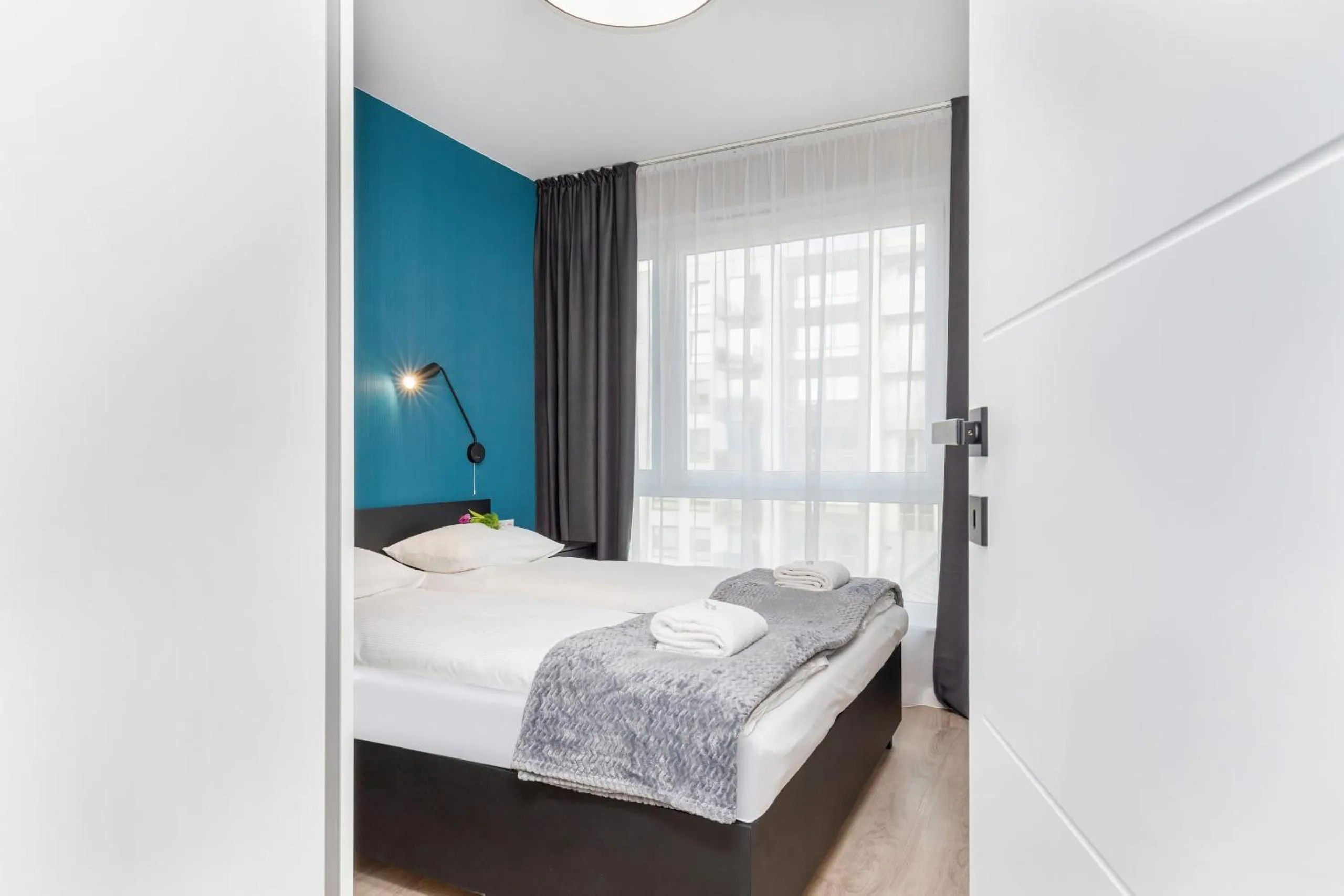 Bedroom, Bed in Modern City Center Apartments by Noclegi Renters