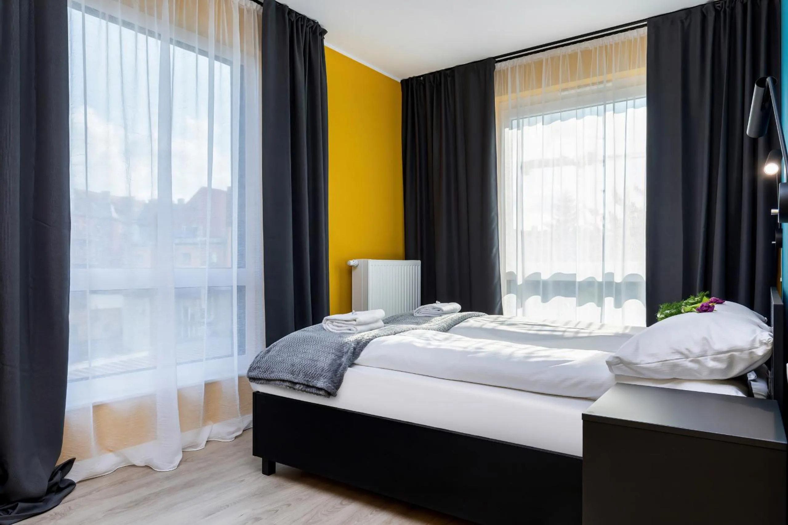 Bedroom, Bed in Modern City Center Apartments by Noclegi Renters