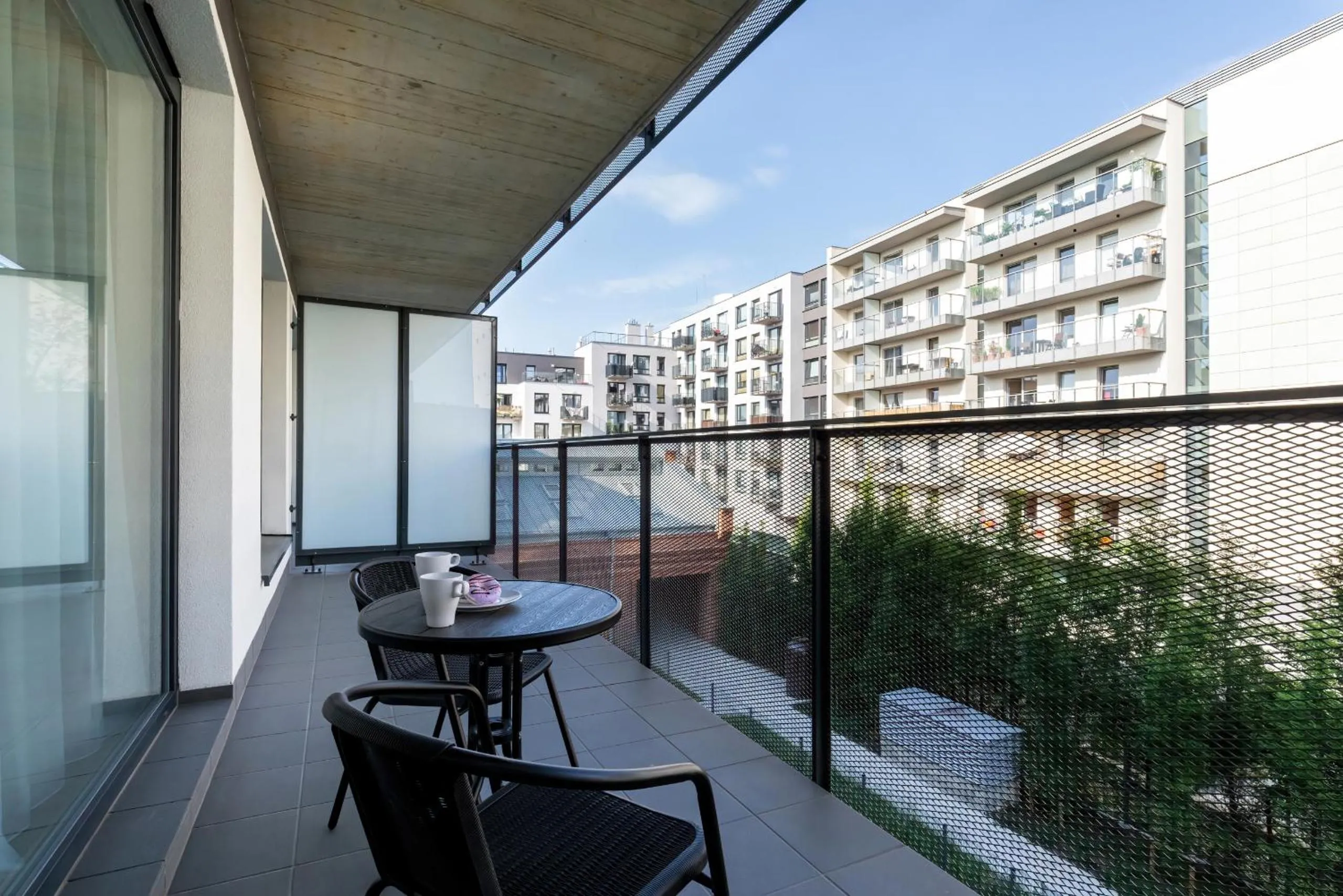 Balcony/Terrace in Modern City Center Apartments by Noclegi Renters