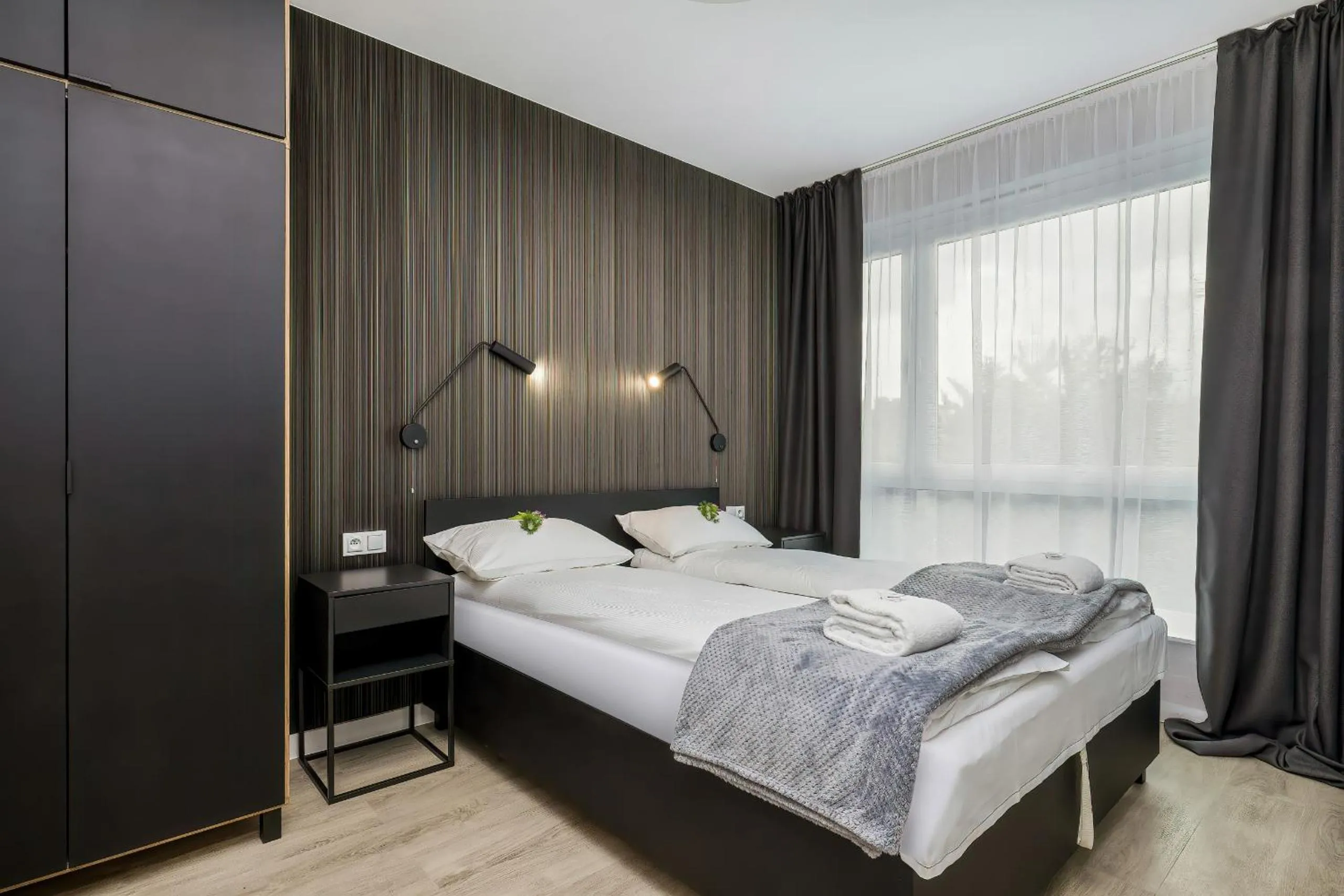 Bedroom, Bed in Modern City Center Apartments by Noclegi Renters