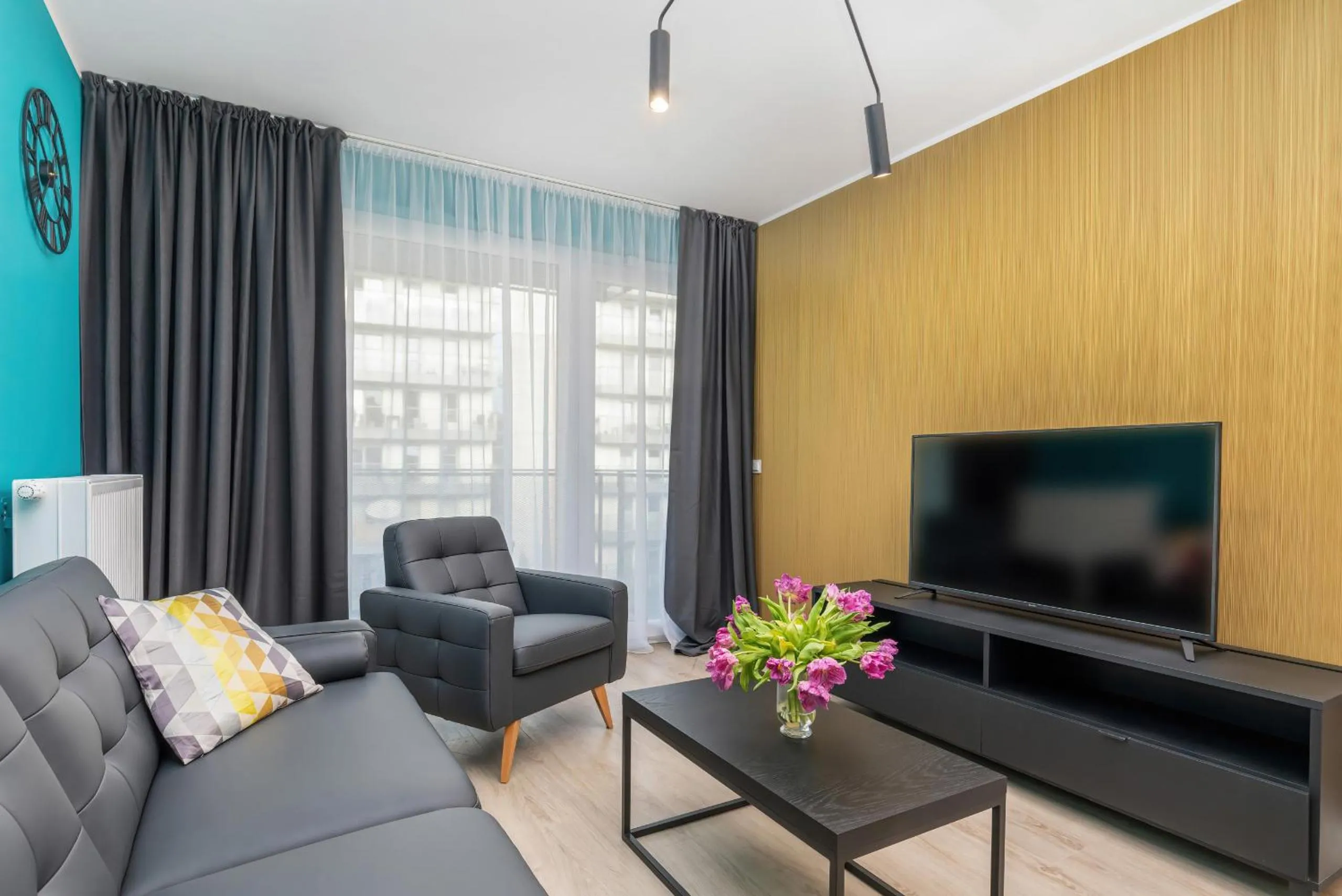Living room in Modern City Center Apartments by Noclegi Renters
