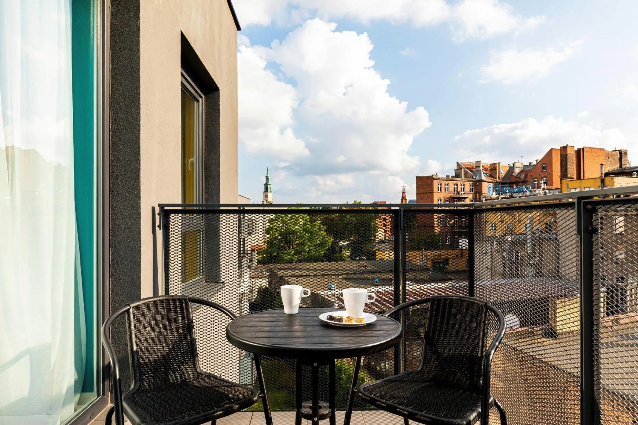 Balcony/Terrace in Modern City Center Apartments by Noclegi Renters