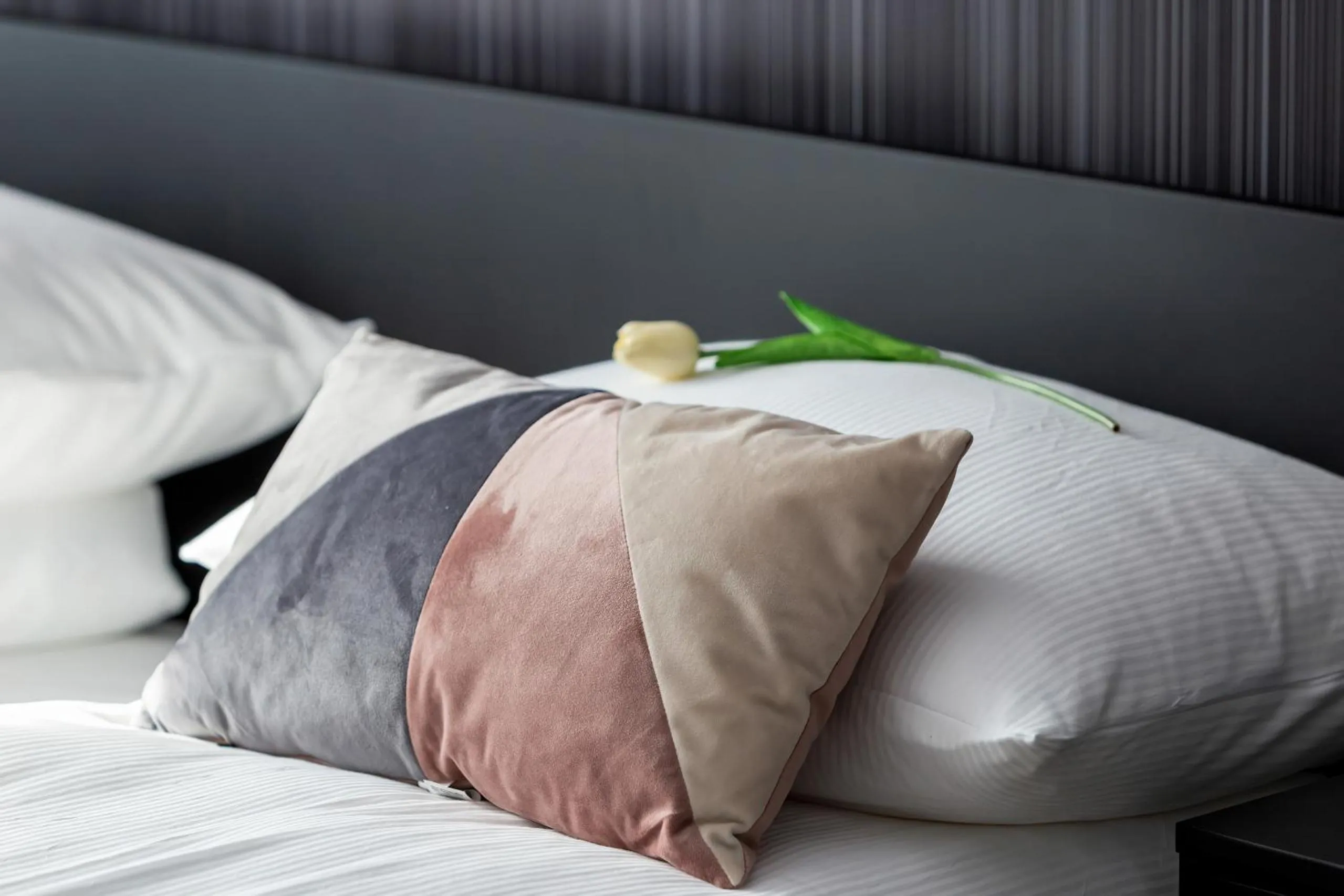 Decorative detail, Bed in Modern City Center Apartments by Noclegi Renters
