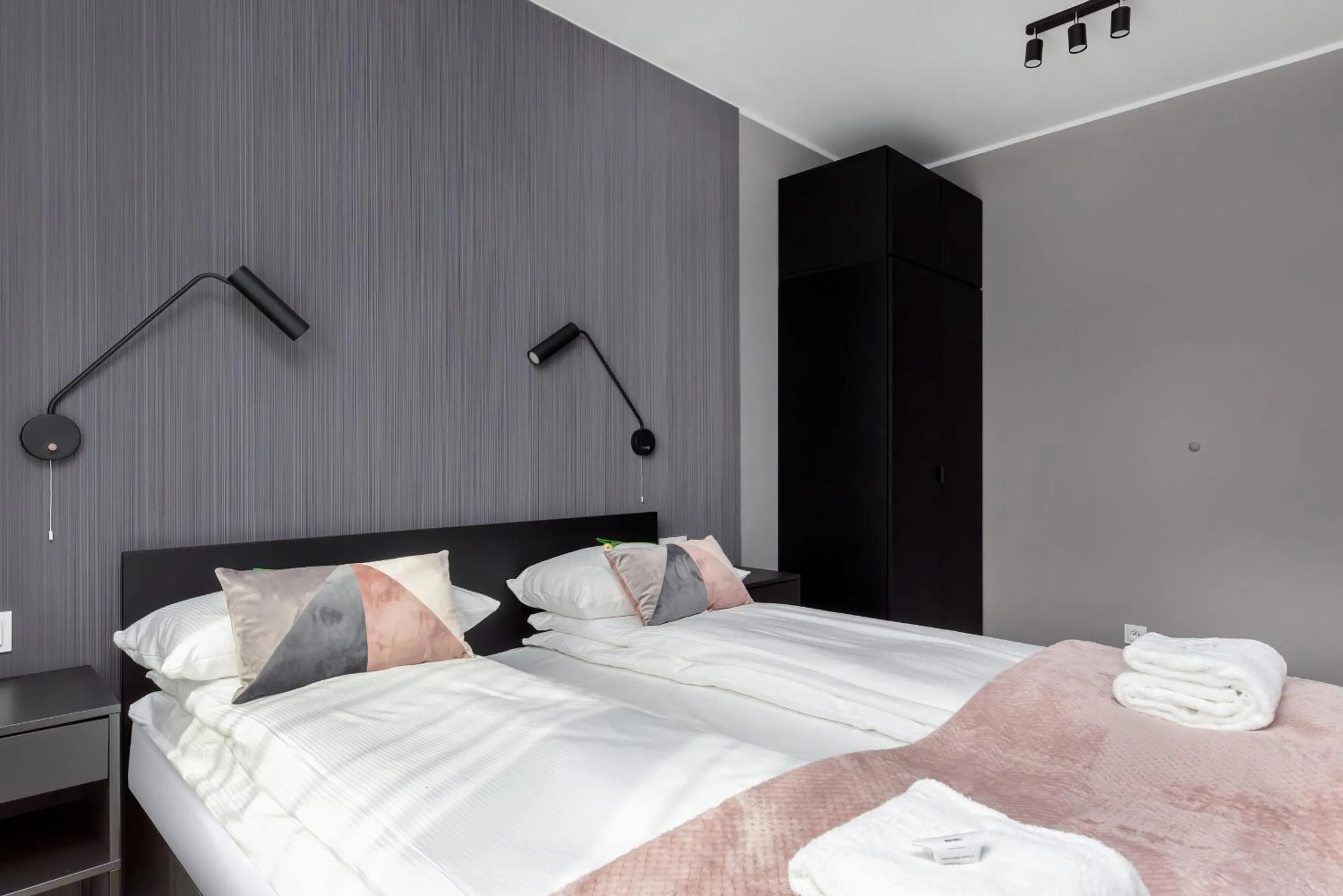 Bedroom, Bed in Modern City Center Apartments by Noclegi Renters