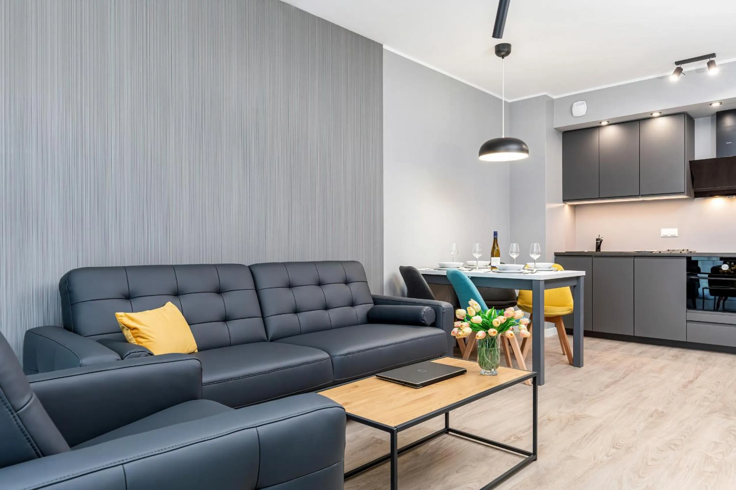 Living room in Modern City Center Apartments by Noclegi Renters