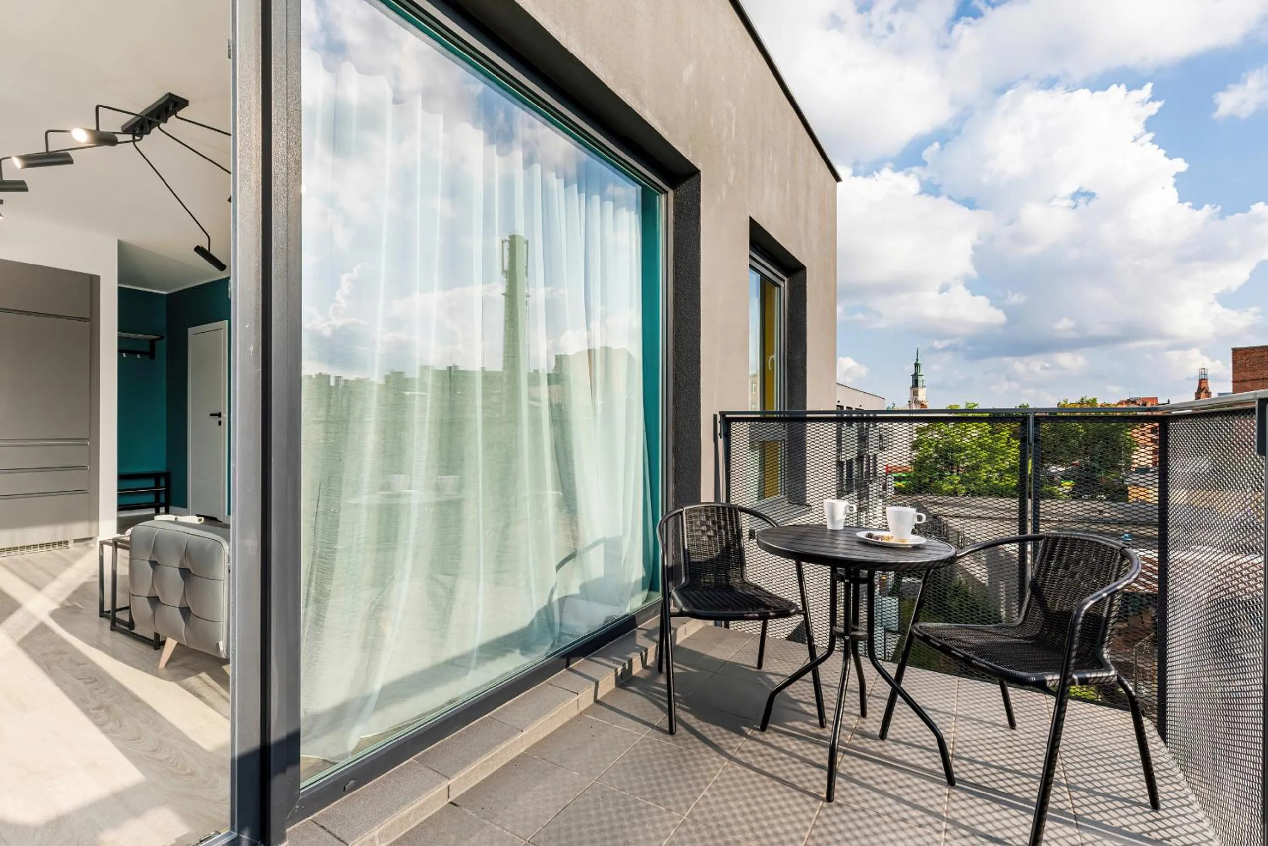 Balcony/Terrace in Modern City Center Apartments by Noclegi Renters