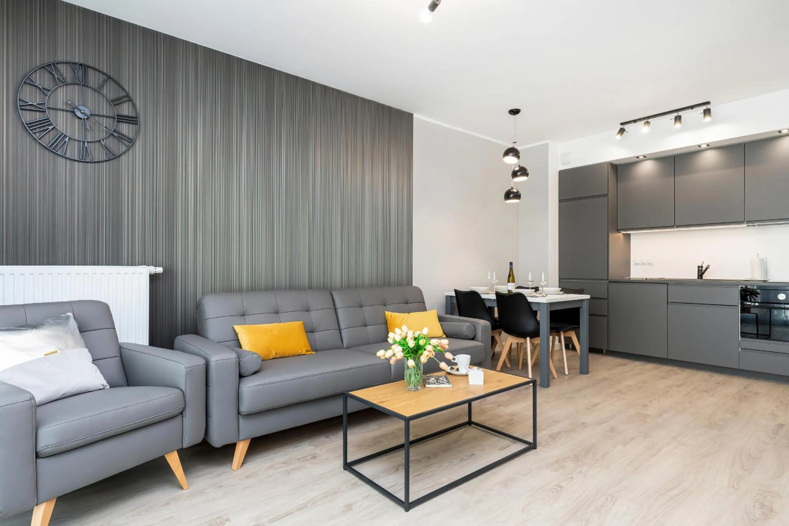 Living room in Modern City Center Apartments by Noclegi Renters