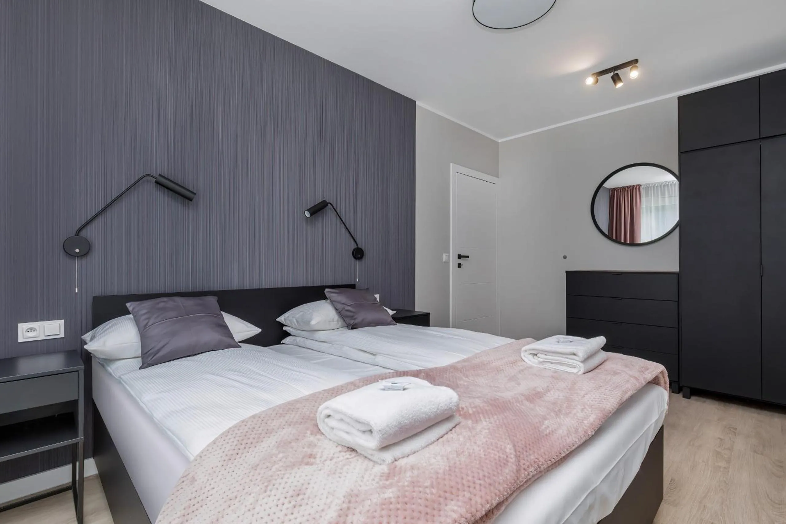 Bedroom, Bed in Modern City Center Apartments by Noclegi Renters