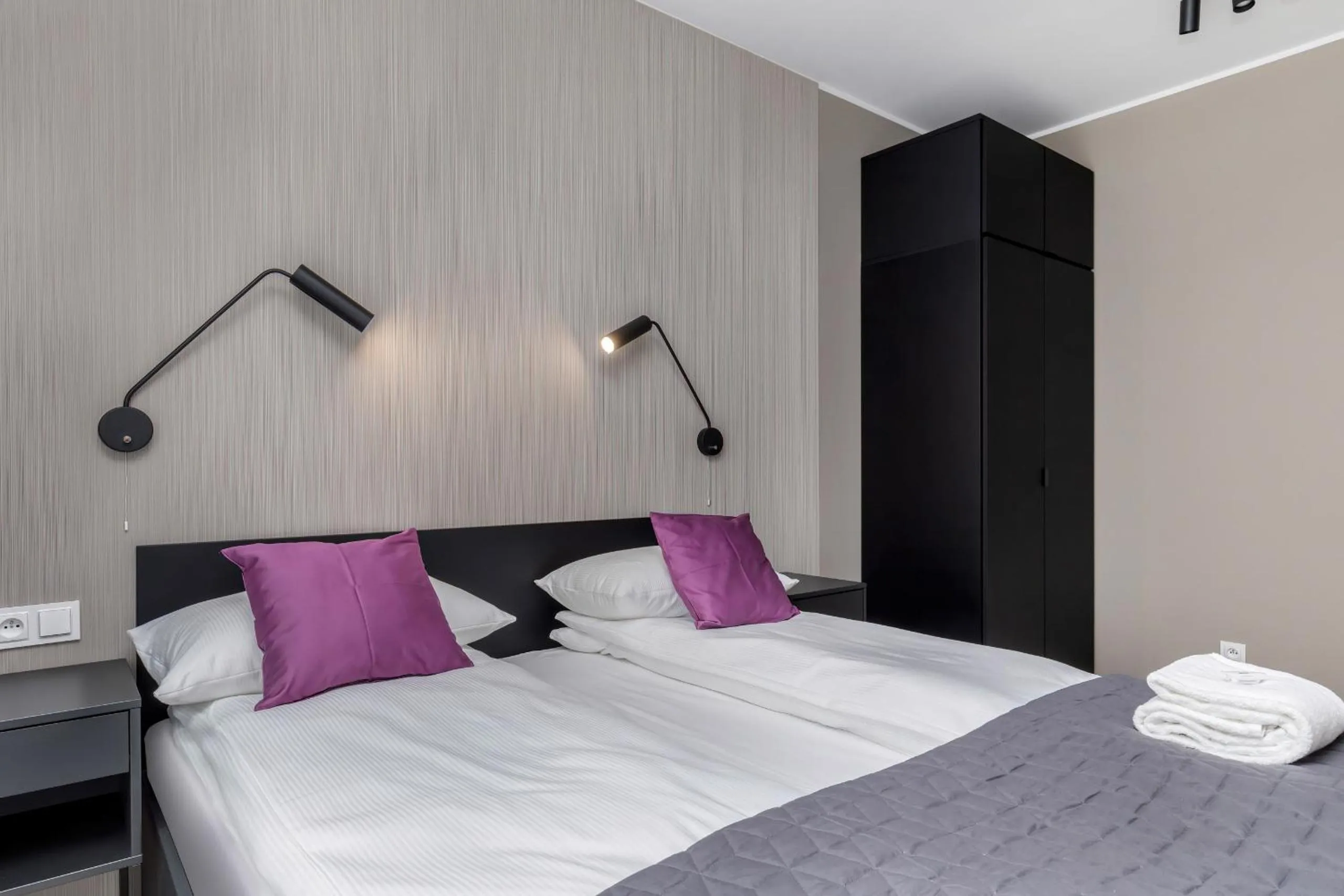 Bedroom, Bed in Modern City Center Apartments by Noclegi Renters