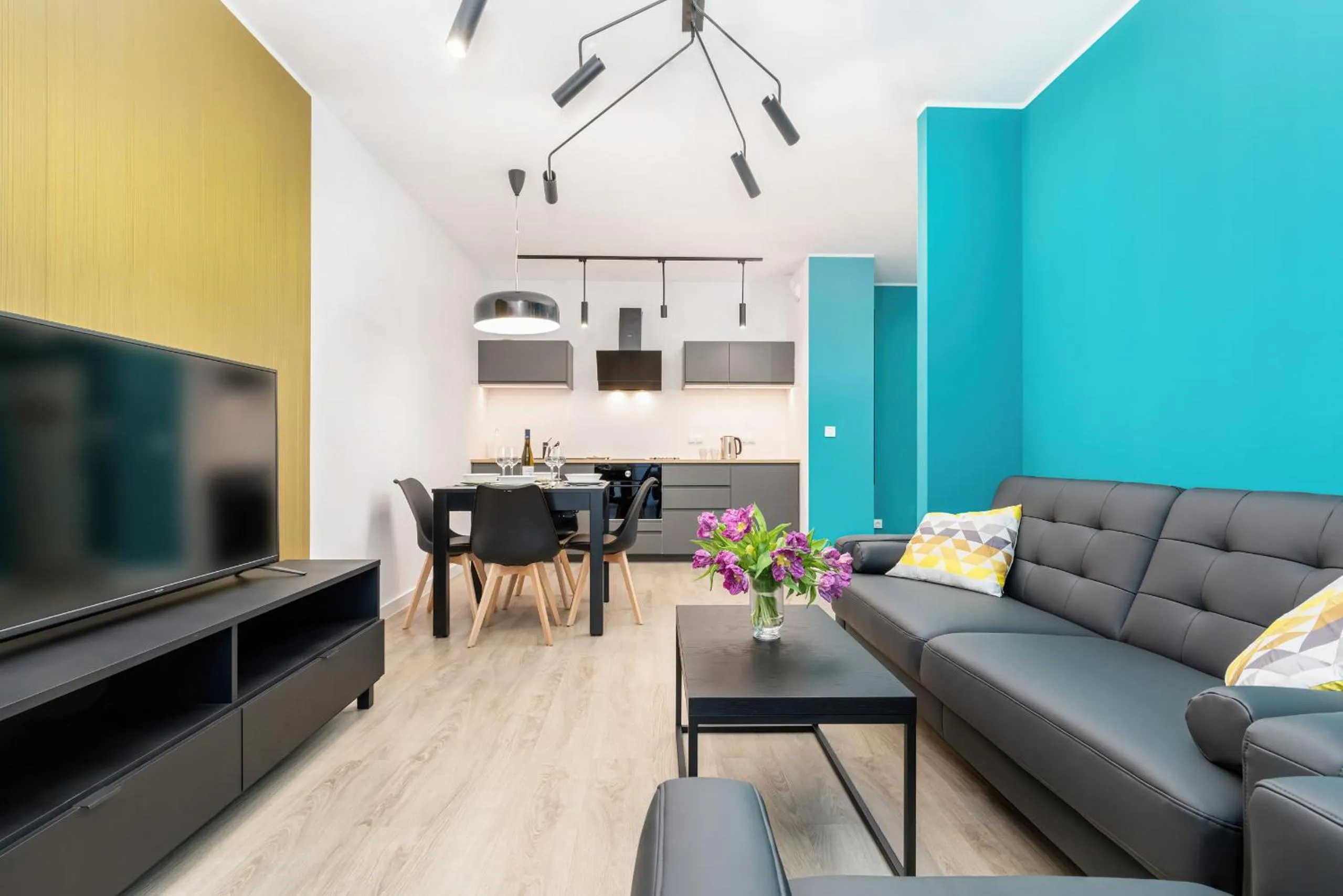 Living room in Modern City Center Apartments by Noclegi Renters