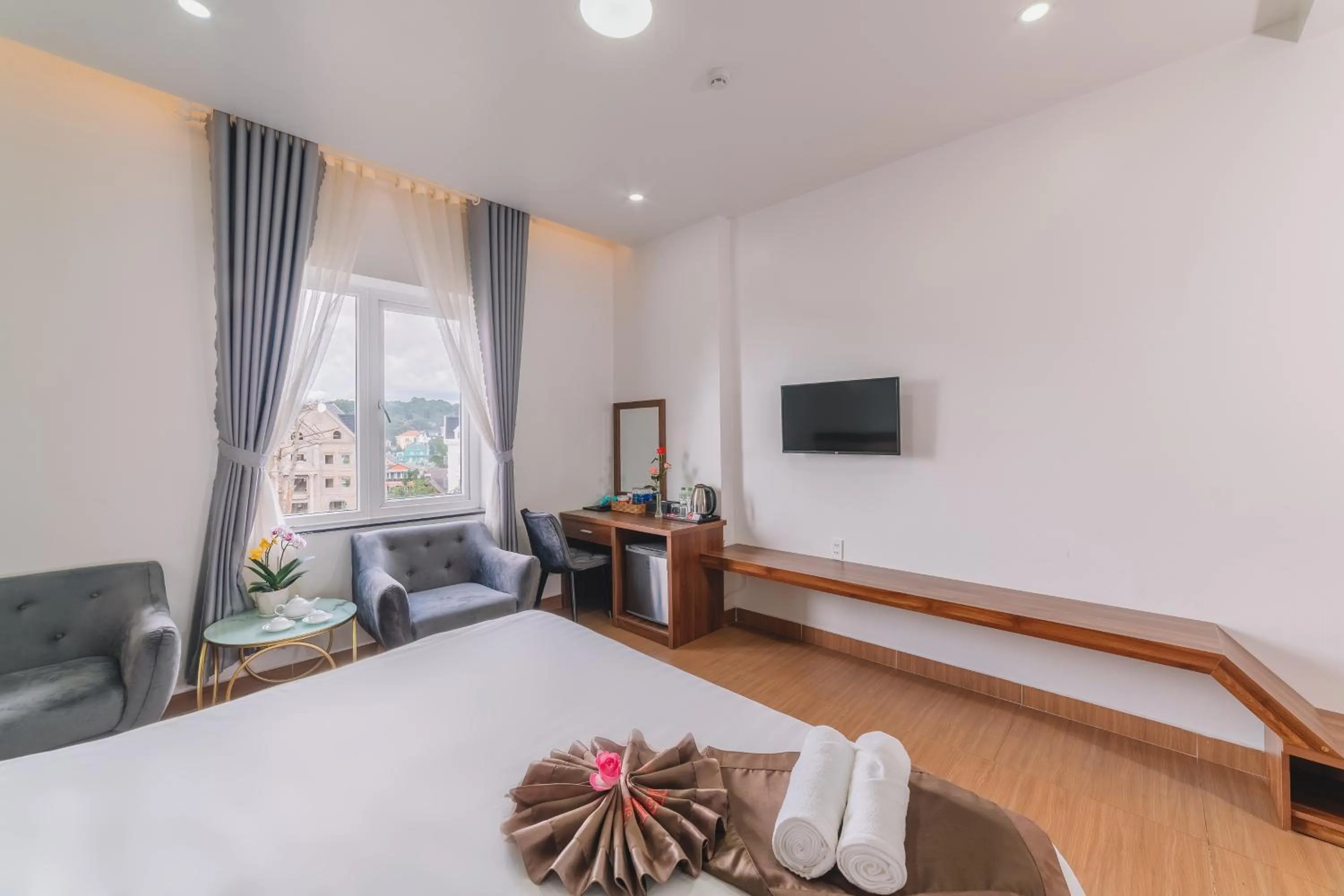 Bed in Anh Duc Hotel Da Lat