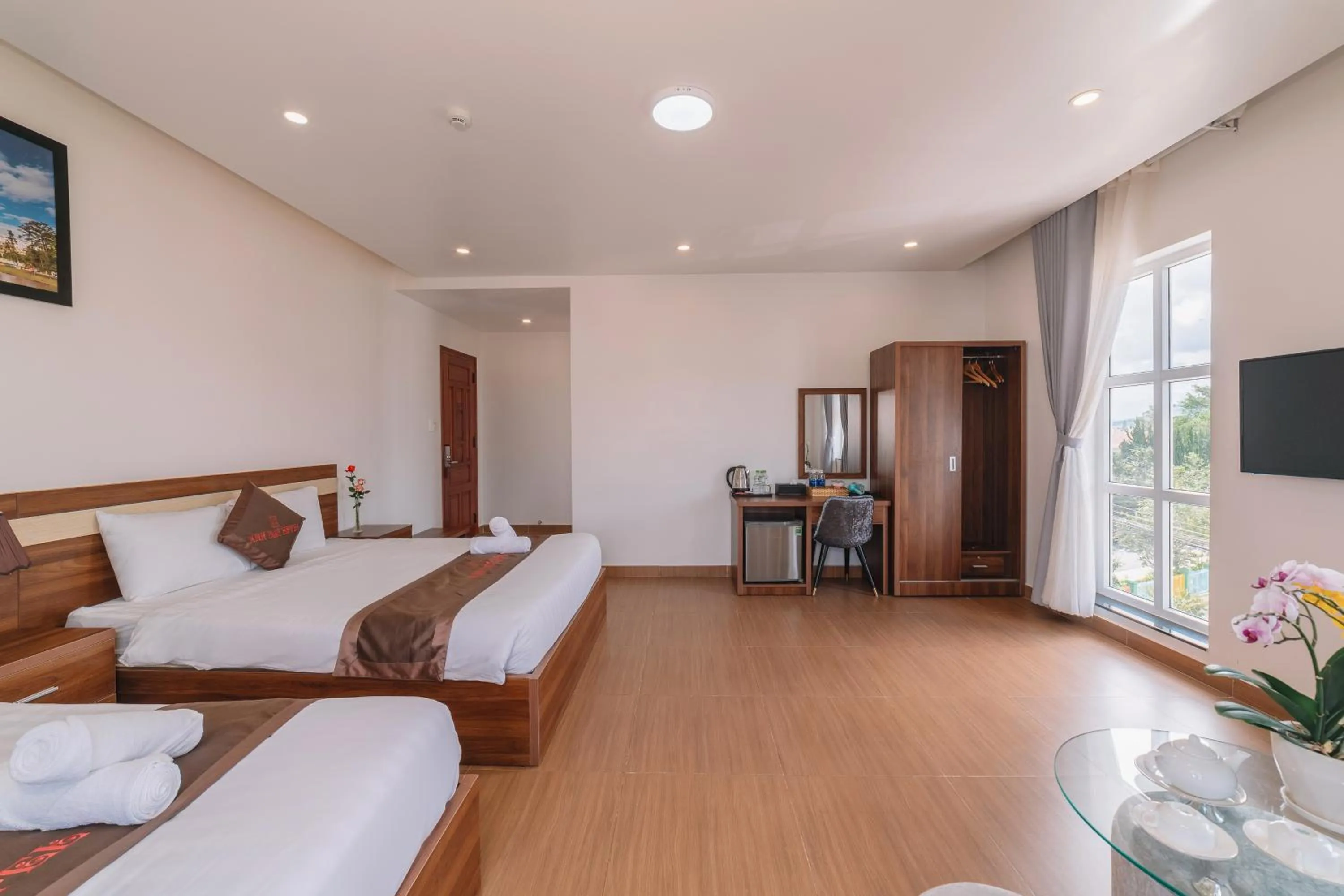 Bed in Anh Duc Hotel Da Lat