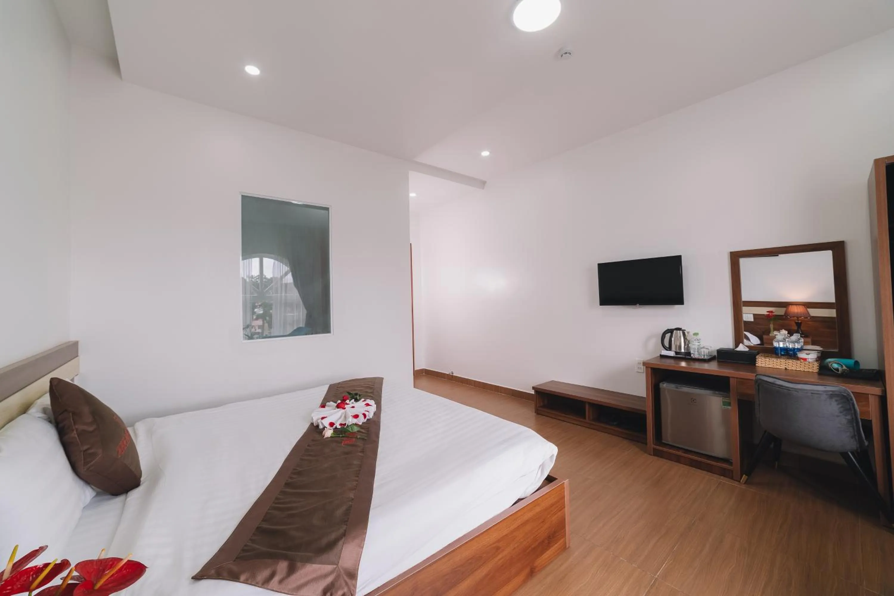 Bed in Anh Duc Hotel Da Lat