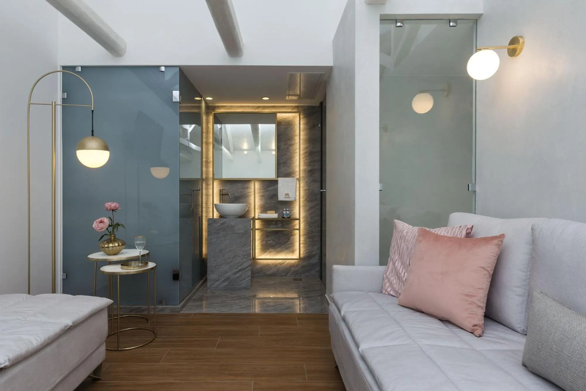 Bathroom in Mirabile Luxury Suites