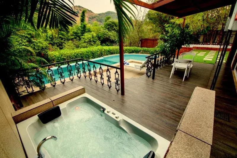 Courtyard Prime Villa with Private Pool and Outdoor Jacuzzi. Stand-Alone Villa in Nostravila Resort and Spa Courtyard Prime Villa with Private Pool and Outdoor Jacuzzi. Stand-Alone Villa in Nostravila Resort and Spa